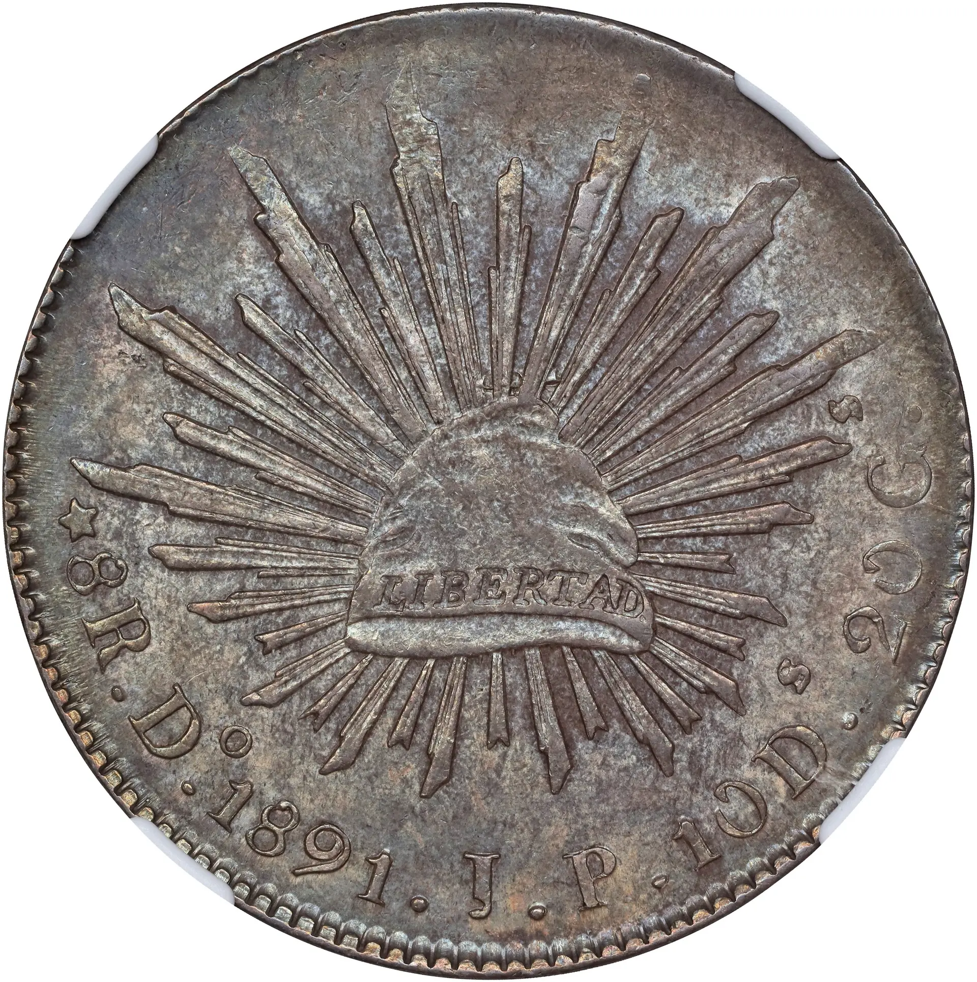 MEXICO. 8 Reales, 1891-Do JP. Durango Mint. NGC MS-61.