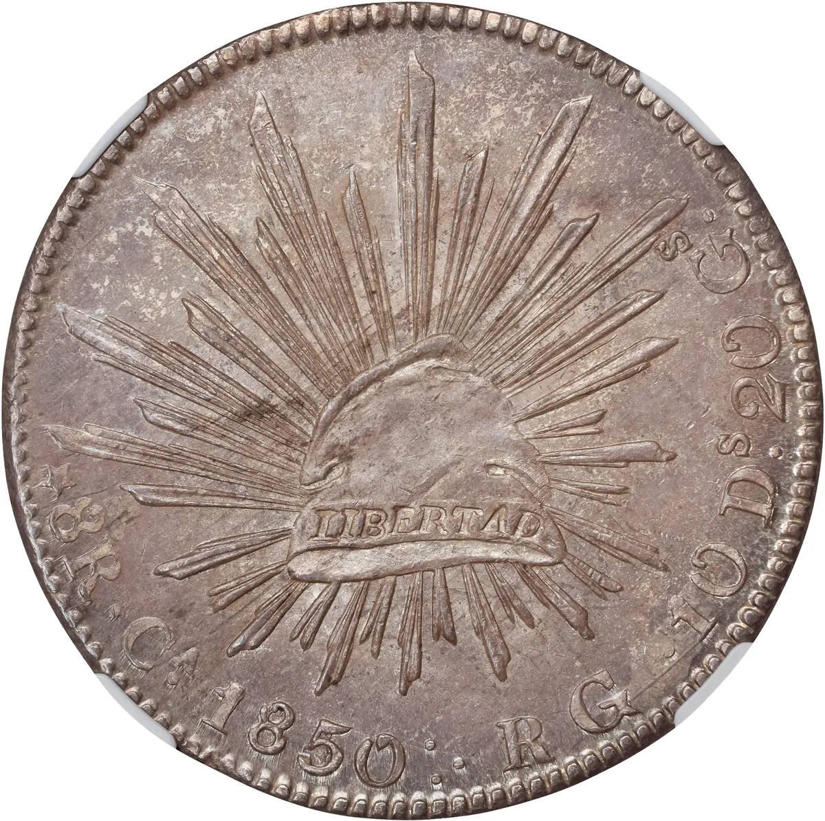 MEXICO. 8 Reales, 1850/40-Ca RG. Chihuahua Mint. NGC MS-63.