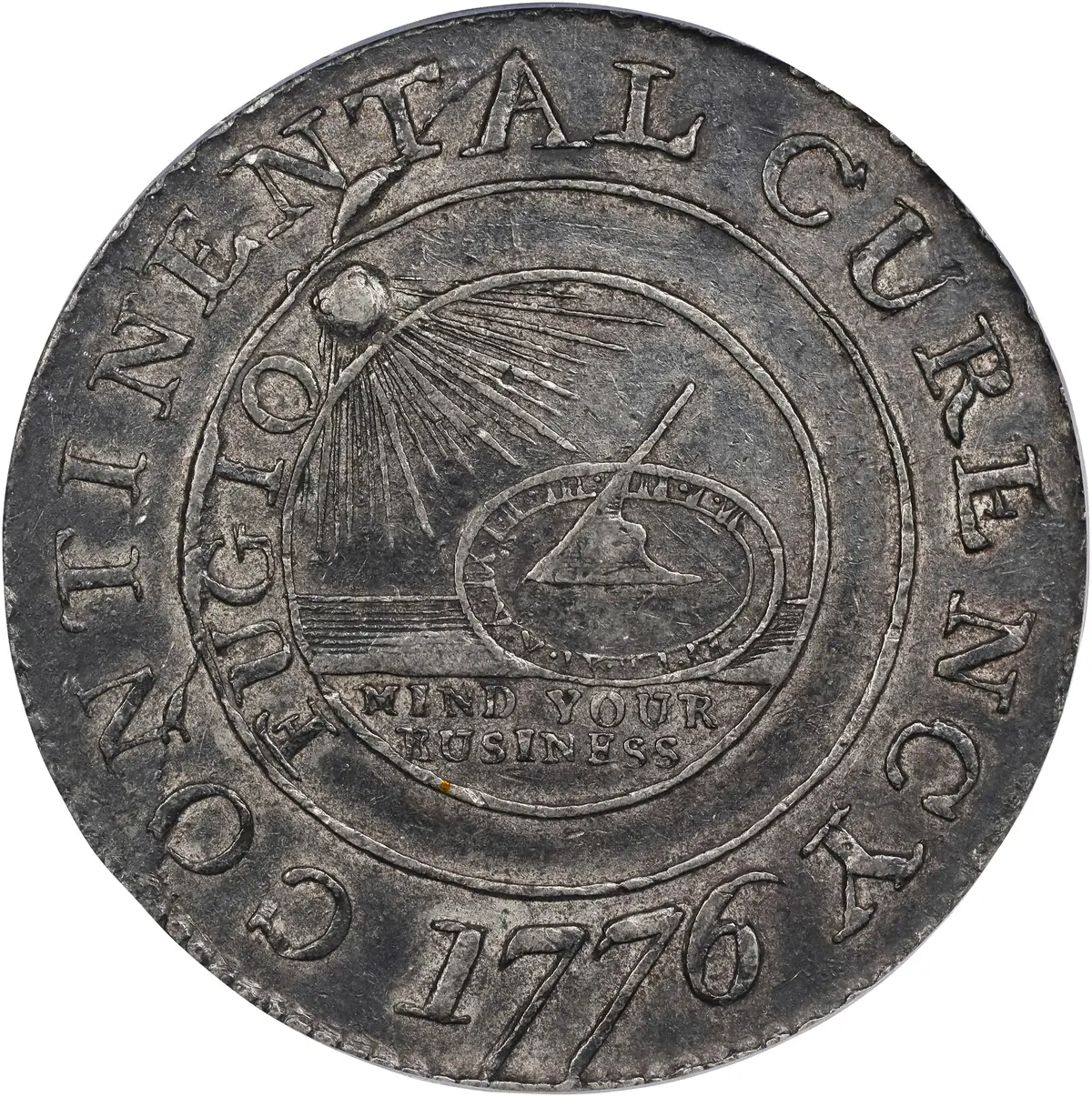 "1776" (1783) Continental Dollar. Newman 1-C, W-8445. Rarity-3. CURENCY.