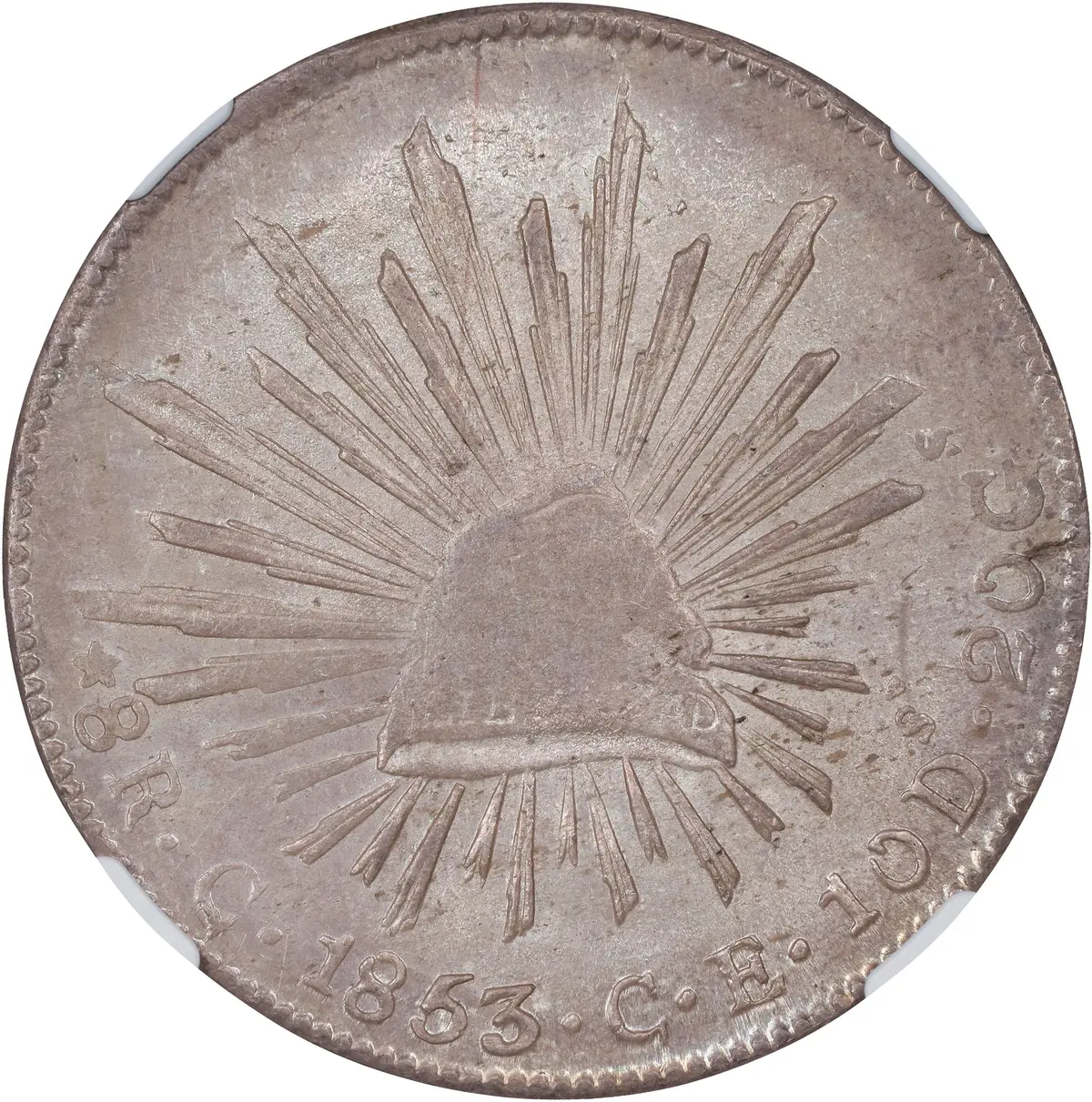 MEXICO. 8 Reales, 1853-C CE. Culiacan Mint. NGC MS-61.