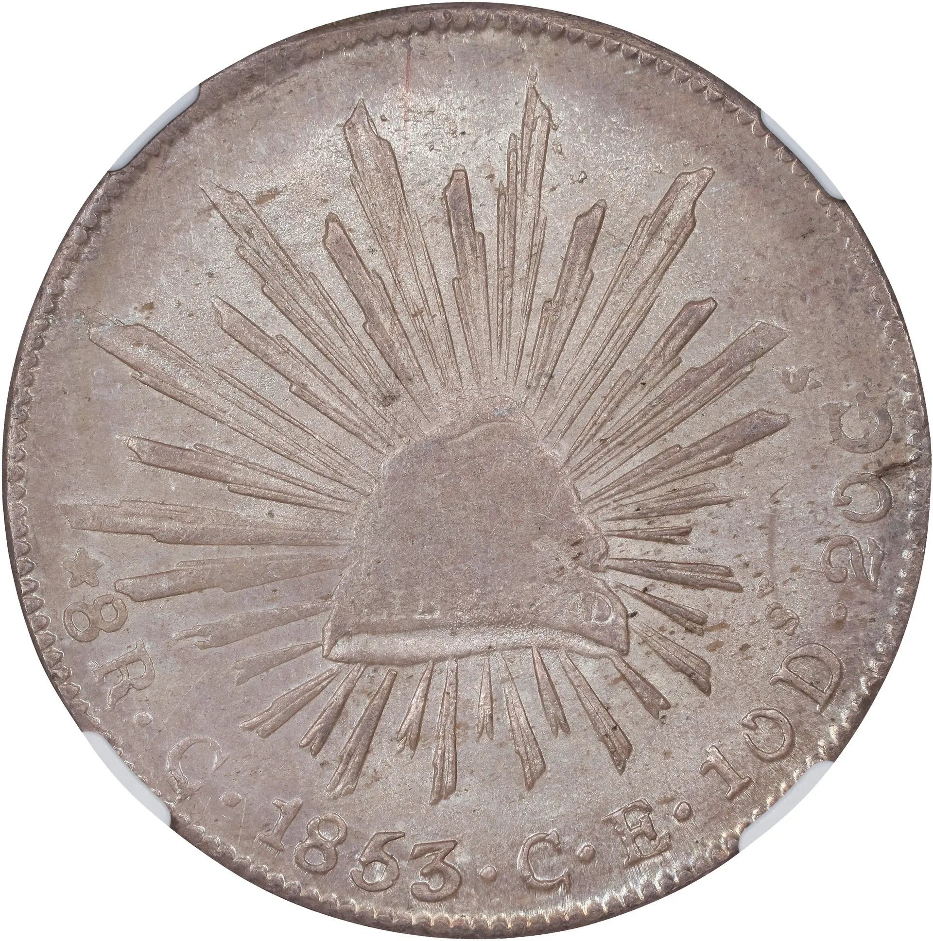 MEXICO. 8 Reales, 1853-C CE. Culiacan Mint. NGC MS-61.