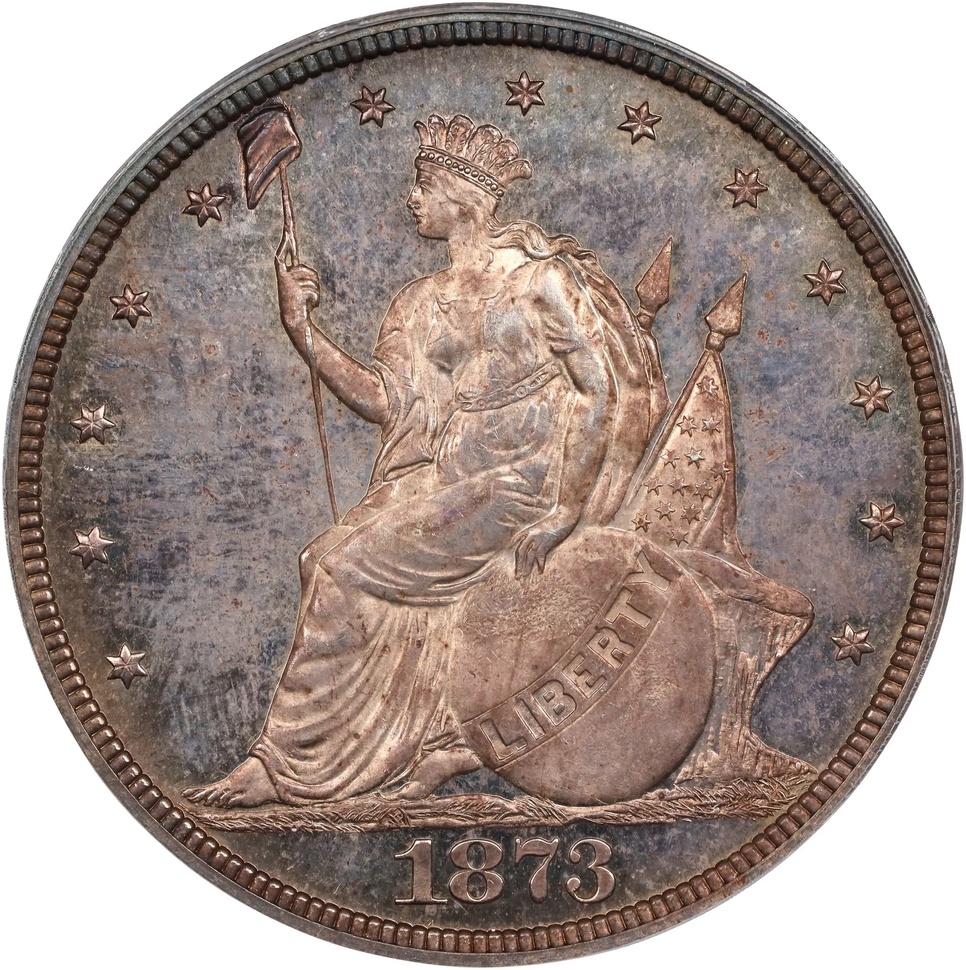 1873 Pattern Trade Dollar. Judd-1310, Pollock-1453. Rarity-4. Silver.
