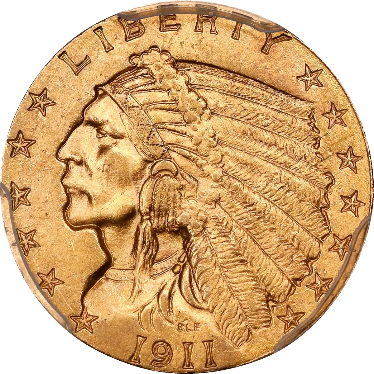 1911-D Indian Quarter Eagle. Strong D. MS-63 (PCGS). CAC. CMQ.