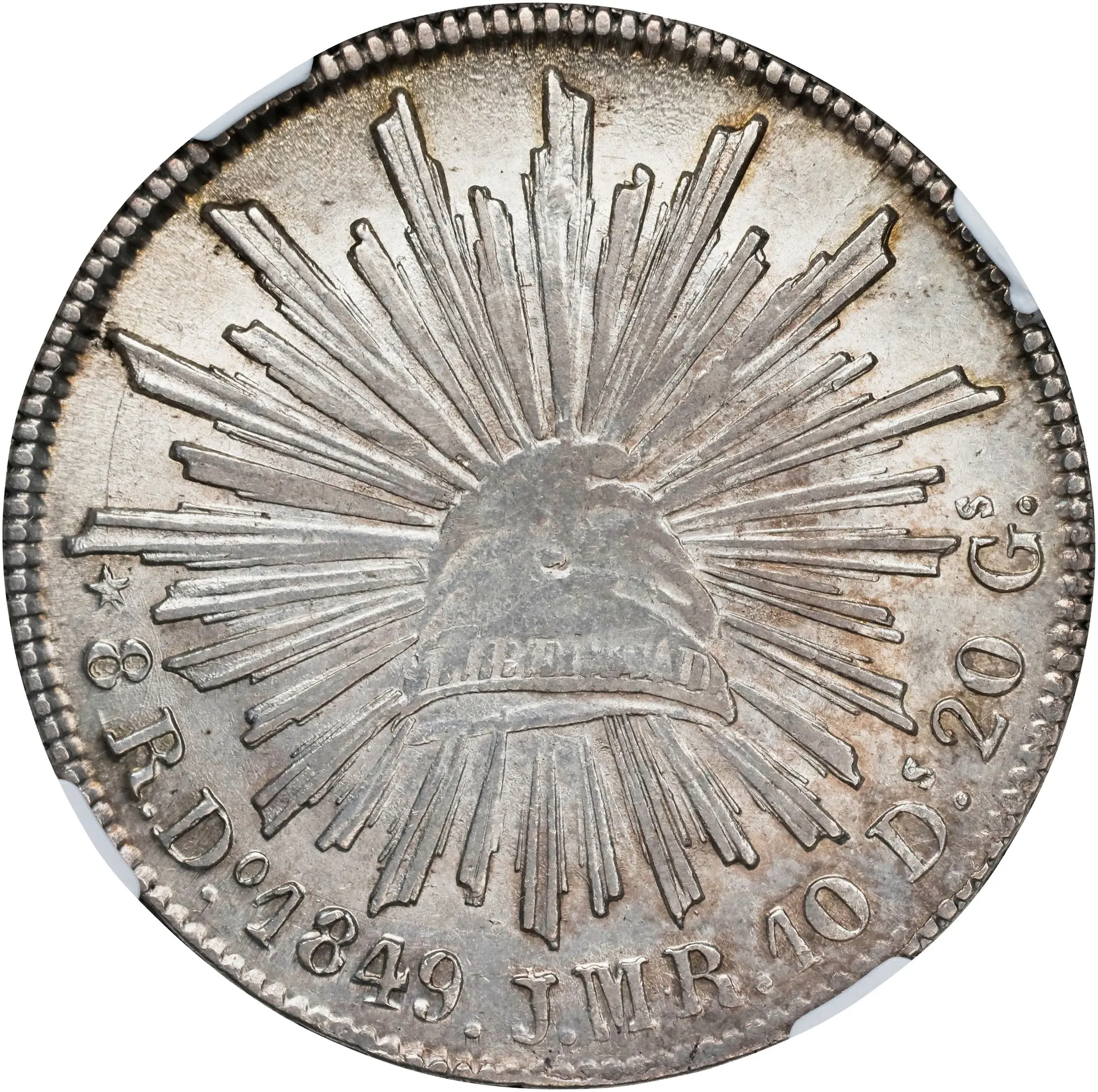 MEXICO. 8 Reales, 1849-Do JMR. Durango Mint. NGC AU-58.