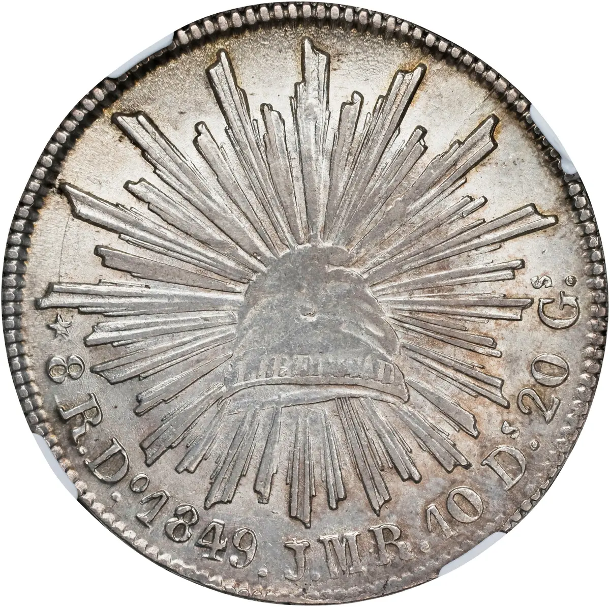 MEXICO. 8 Reales, 1849-Do JMR. Durango Mint. NGC AU-58.
