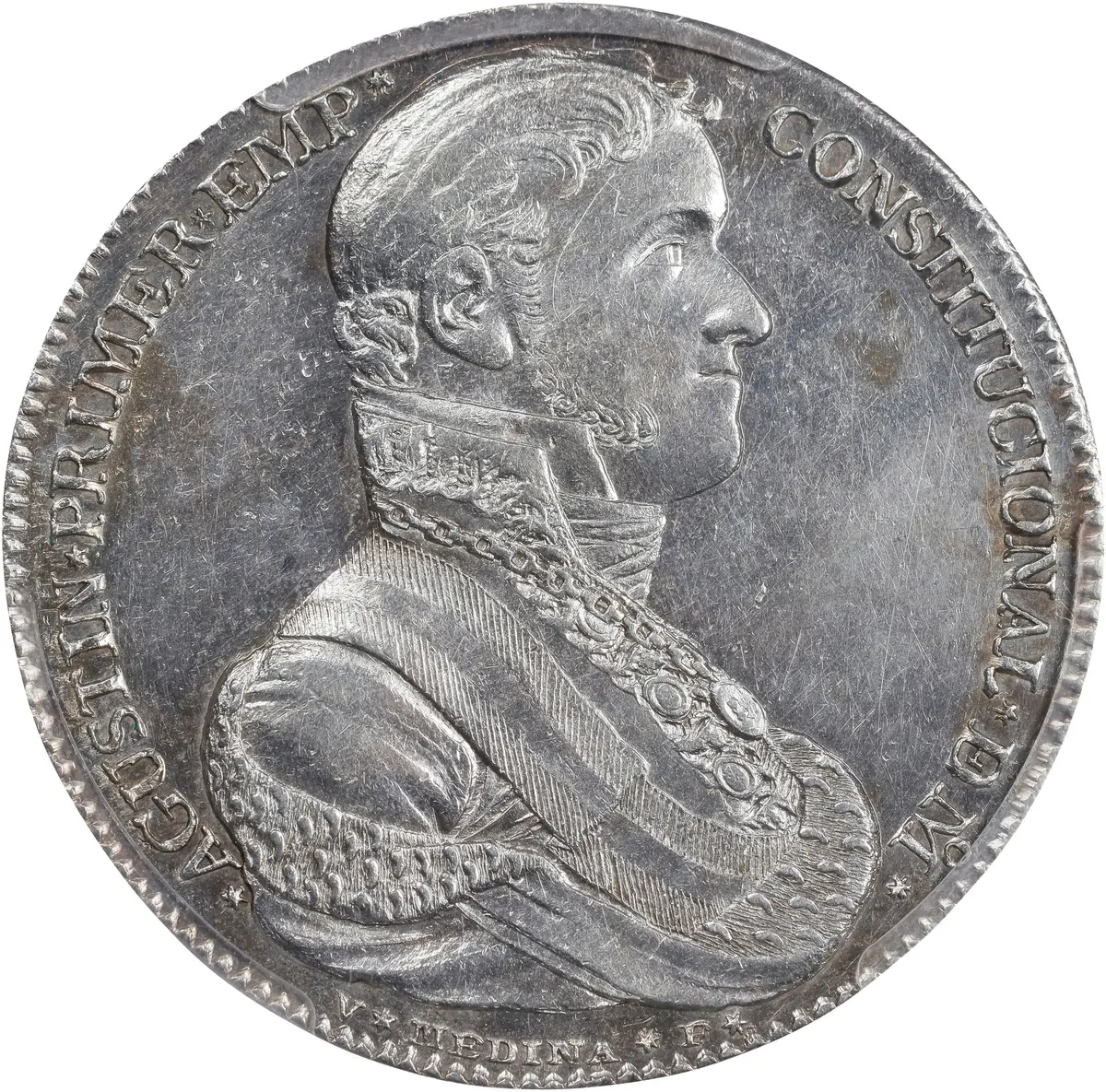 MEXICO. Agustin I Iturbide/Guadalajara Silver Proclamation Medal