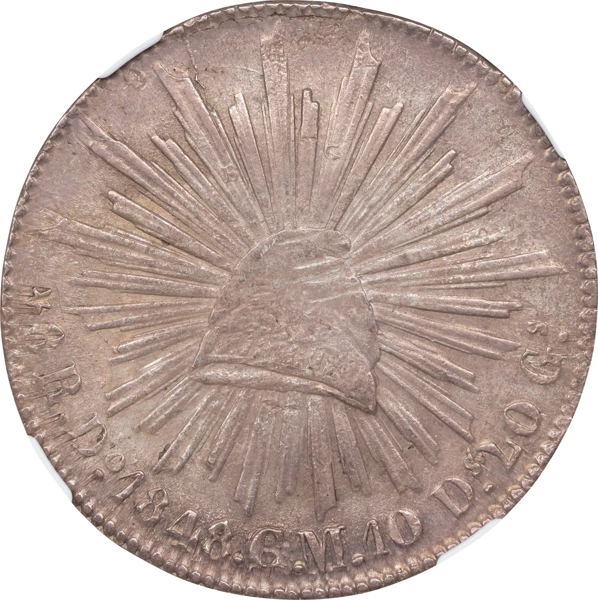 MEXICO. 8 Reales, 1848/1-Do CM/RM. Durango Mint. NGC AU-55.