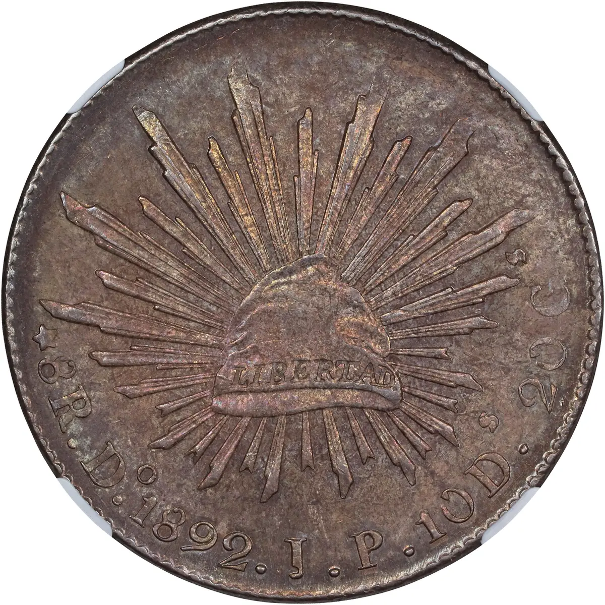 MEXICO. 8 Reales, 1892-Do JP. Durango Mint. NGC MS-62.