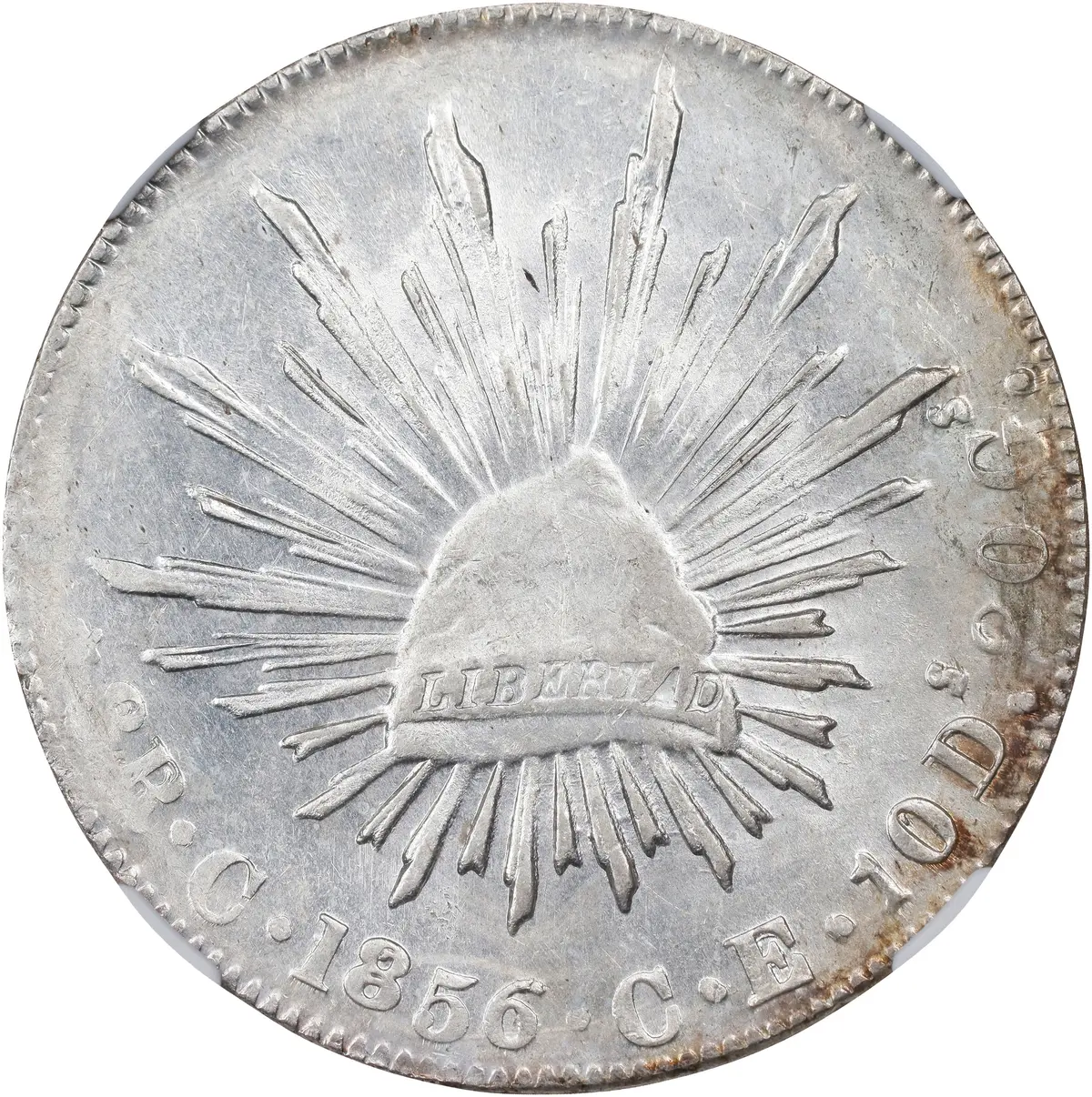 MEXICO. 8 Reales, 1856-C CE. Culiacan Mint. NGC MS-62.
