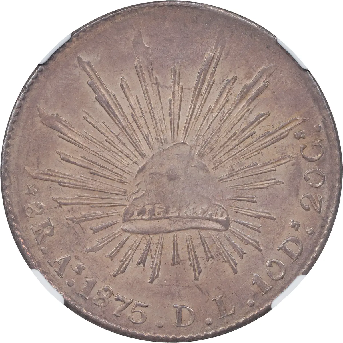 MEXICO. 8 Reales, 1875-As DL. Alamos Mint. NGC MS-61.