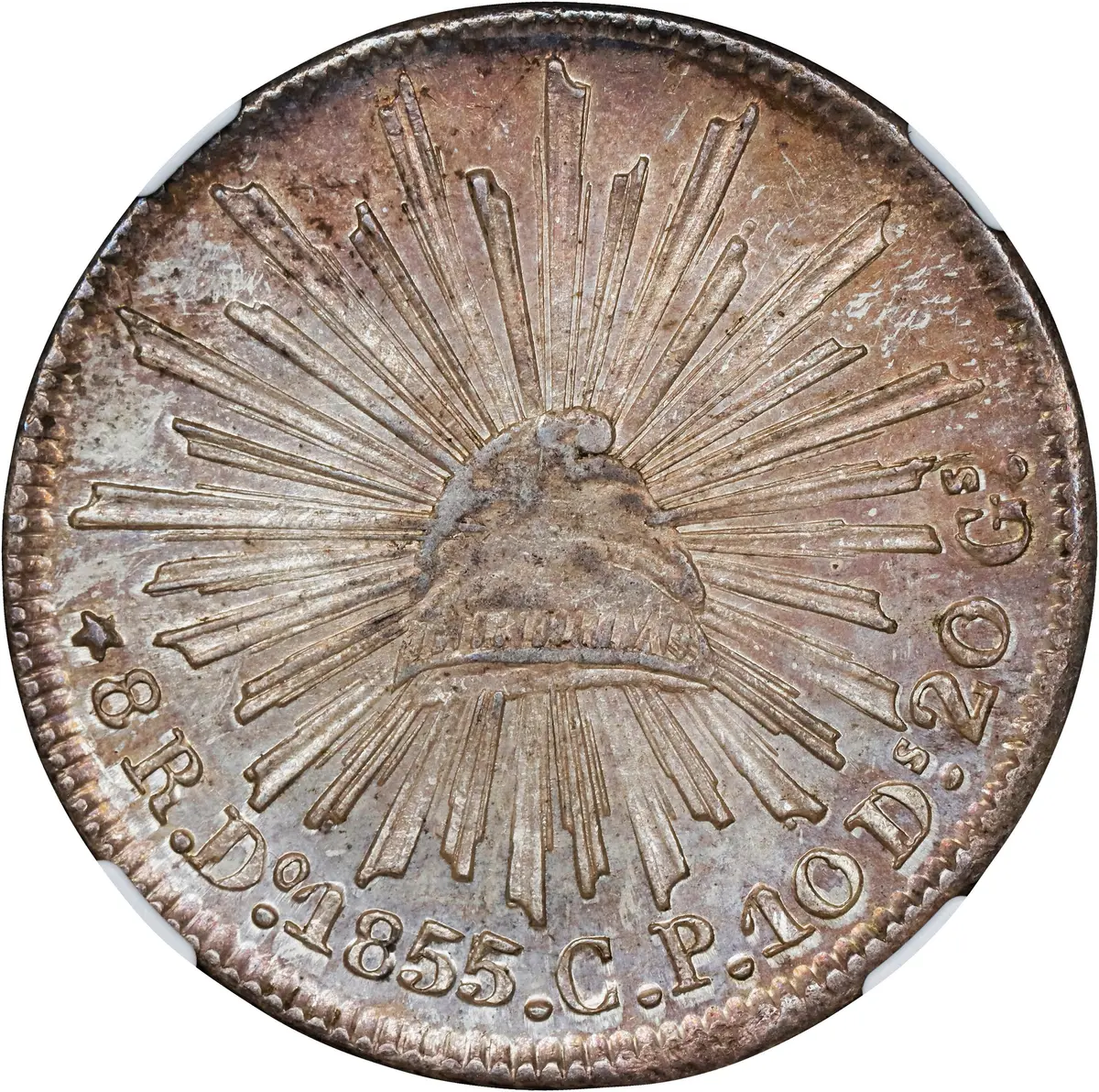MEXICO. 8 Reales, 1855-Do CP. Durango Mint. NGC MS-62.