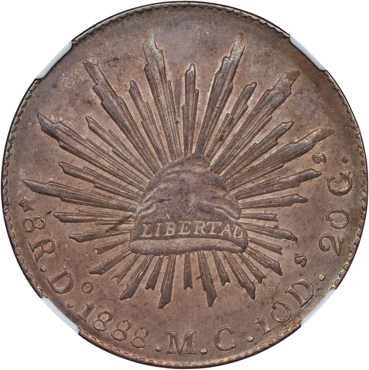 MEXICO. 8 Reales, 1888-Do MC. Durango Mint. NGC AU-58.