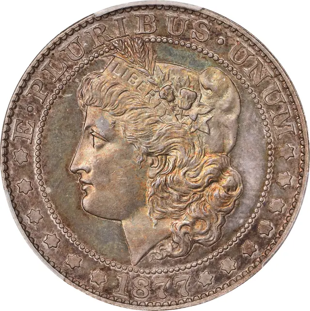 1877 Pattern Morgan Half Dollar. Judd-1520, Pollock-1684. Rarity-8+.