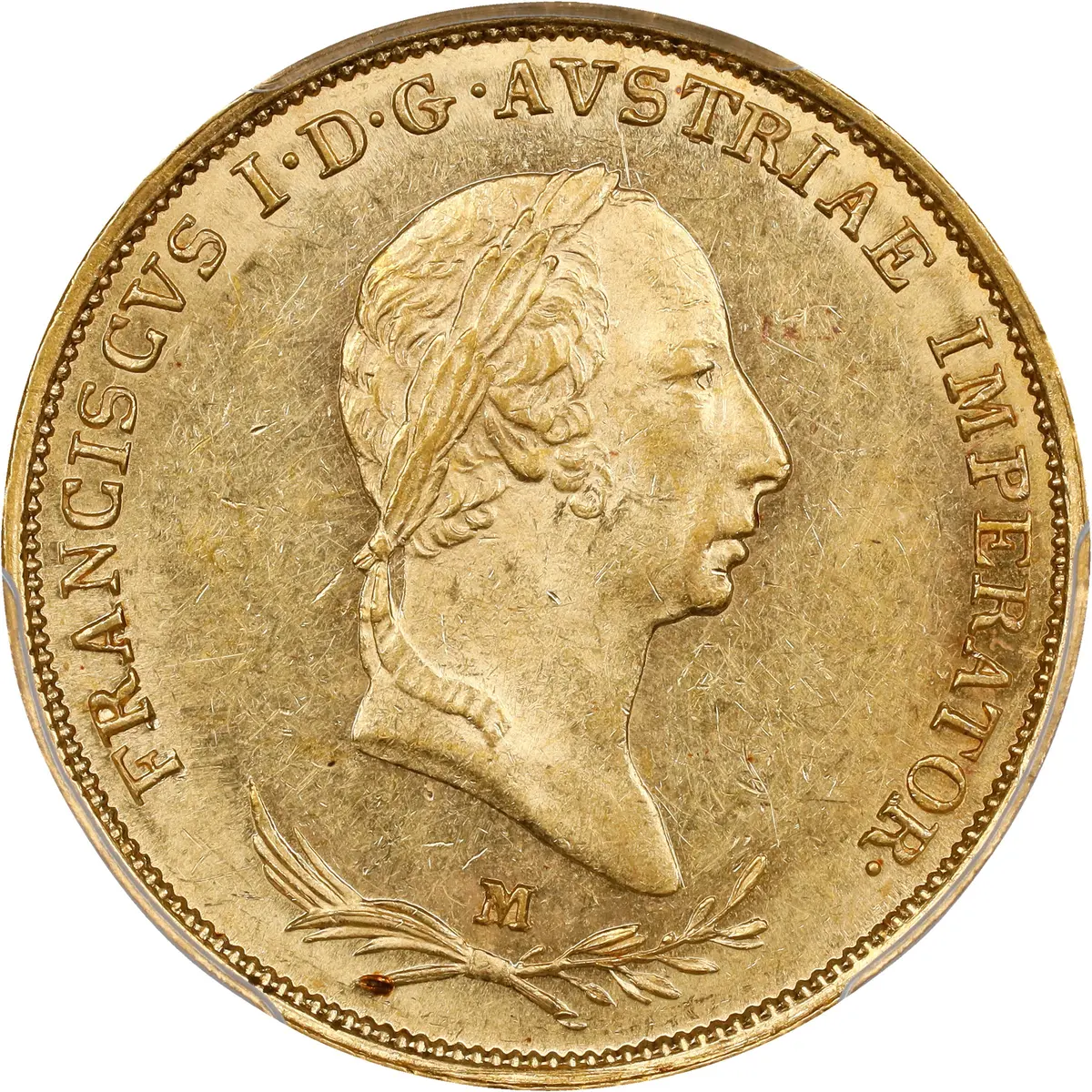 ITALY. Lombardy. Sovrano, 1831-M. Milan Mint. Francis I. PCGS MS-61.