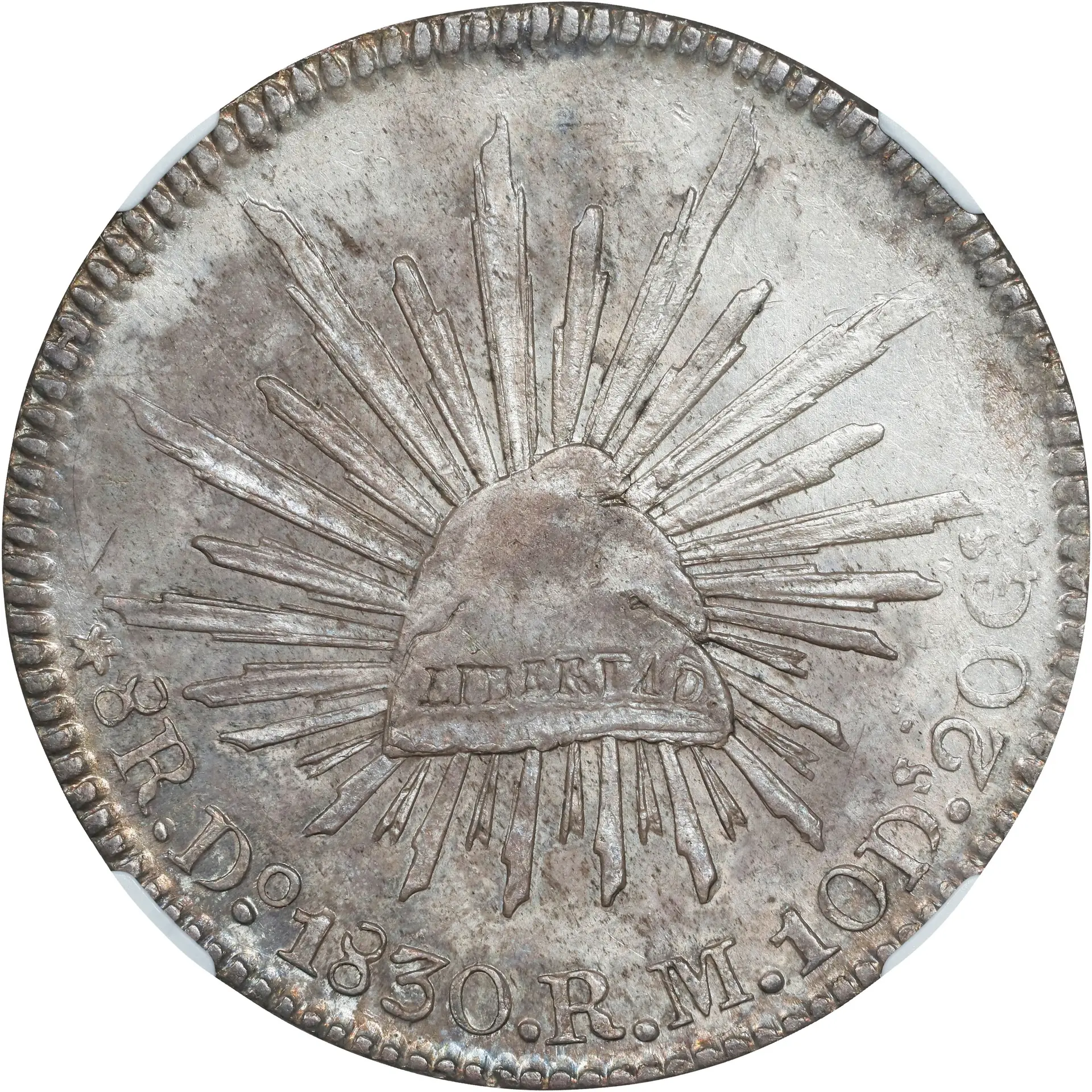 MEXICO. 8 Reales, 1830-Do RM. Durango Mint. NGC AU-55.