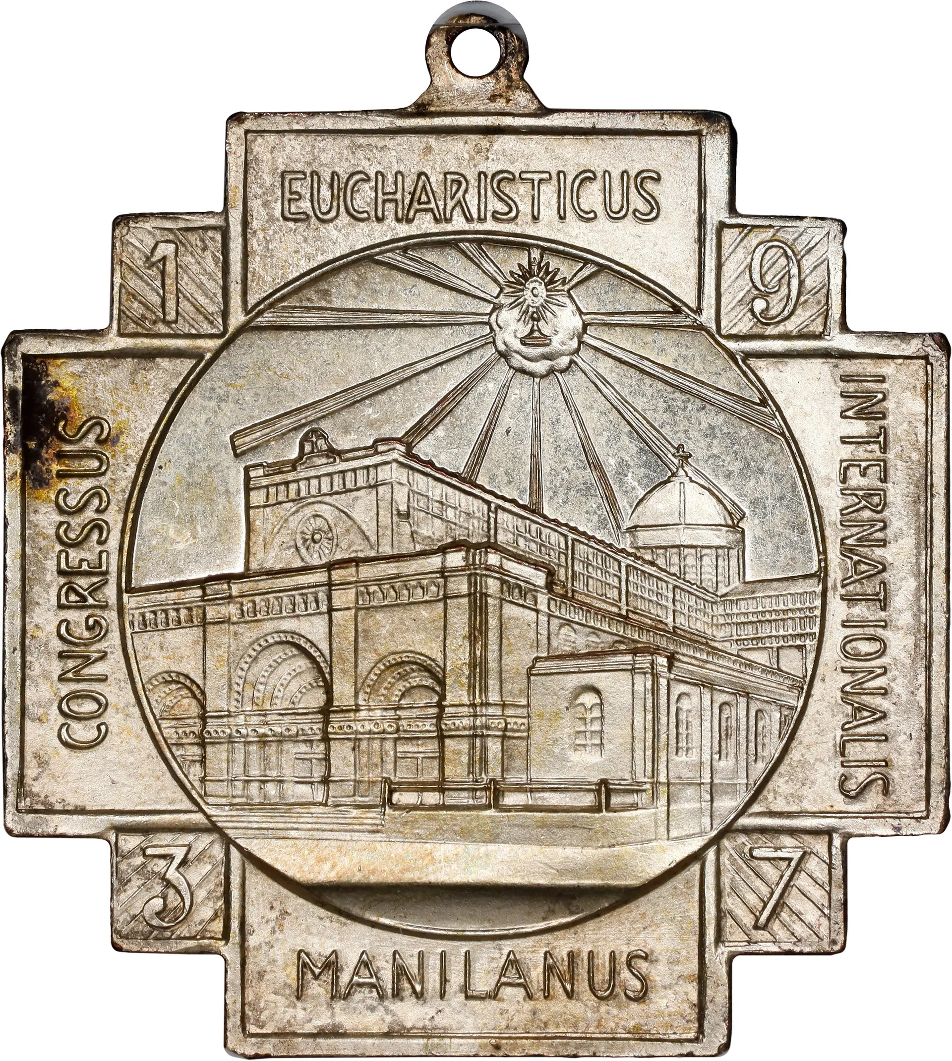 PHILIPPINES. Manila. International Eucharistic Congress Silvered Bronze