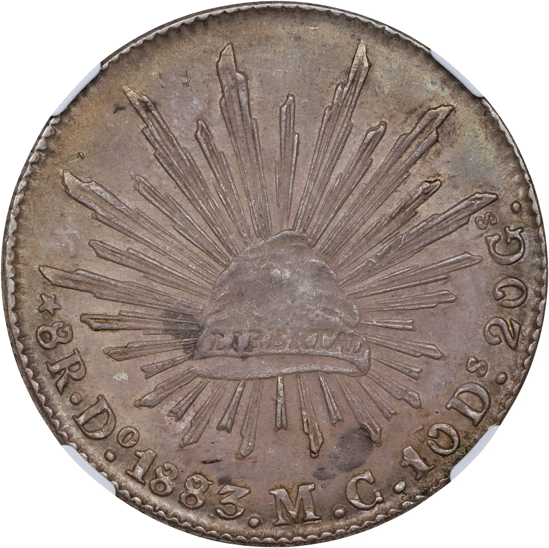 MEXICO. 8 Reales, 1883/73-Do MC. Durango Mint. NGC MS-62.
