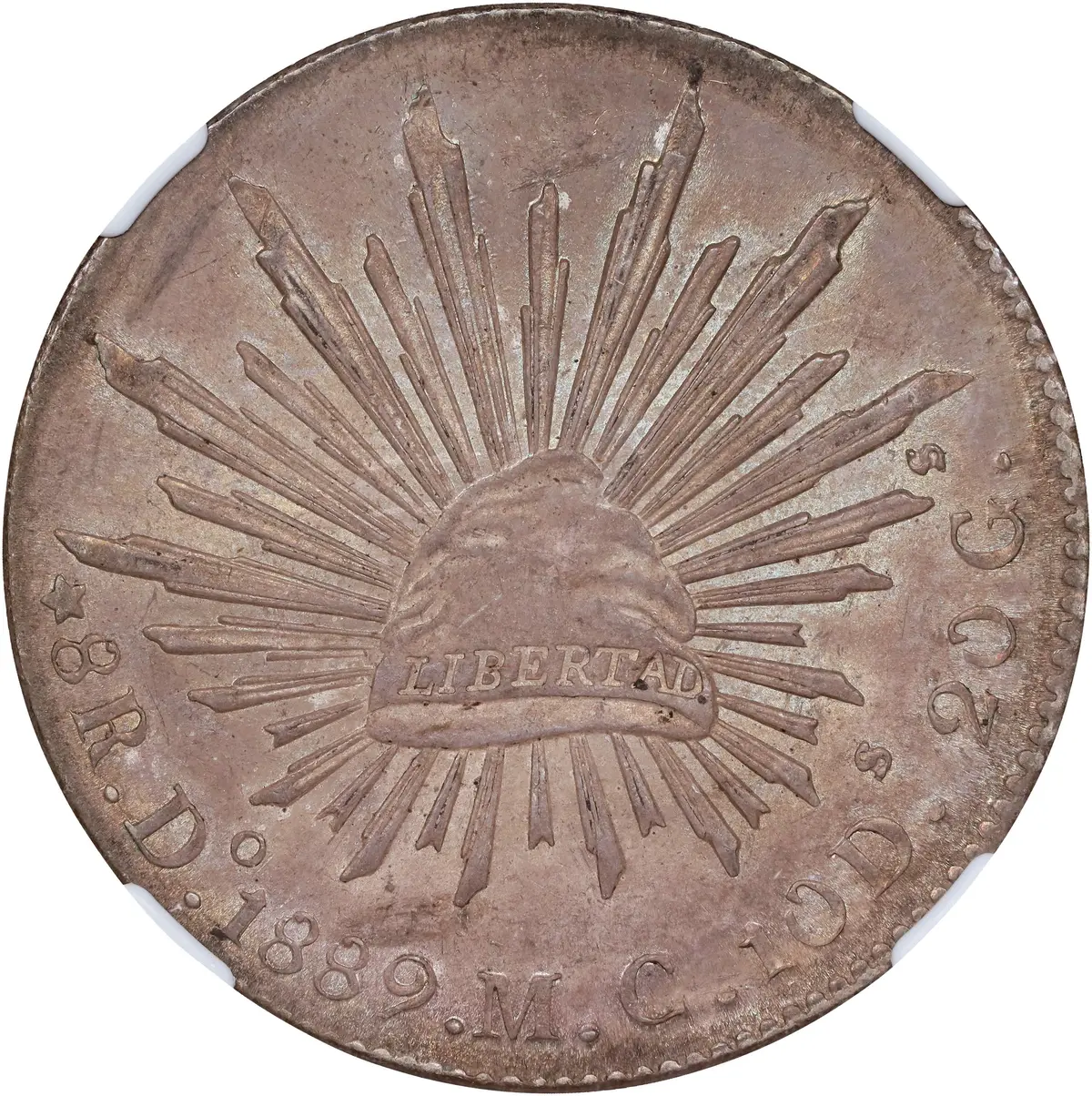 MEXICO. 8 Reales, 1889-Do MC. Durango Mint. NGC MS-62.