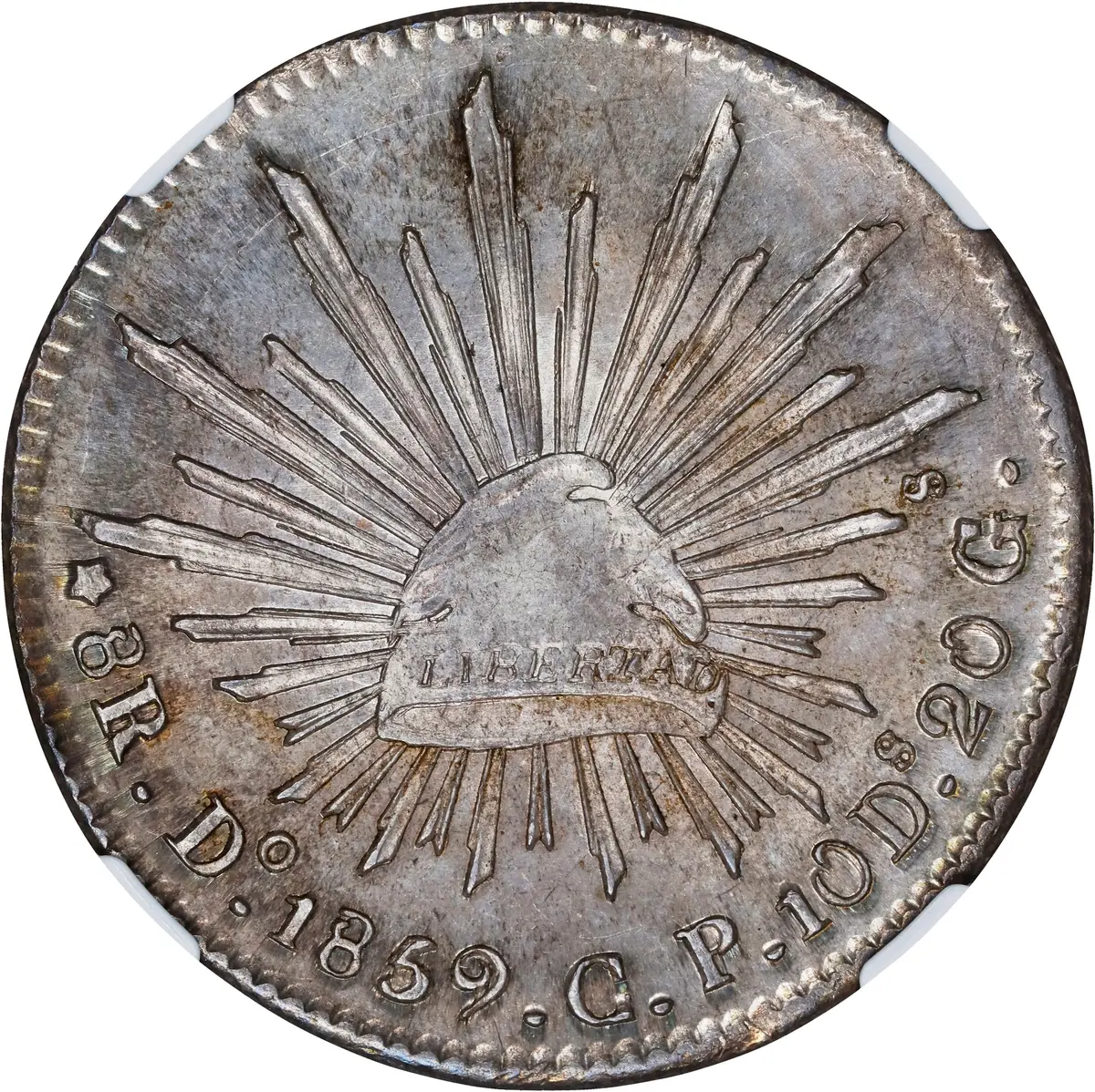 MEXICO. 8 Reales, 1859-Do CP. Durango Mint. NGC MS-64.