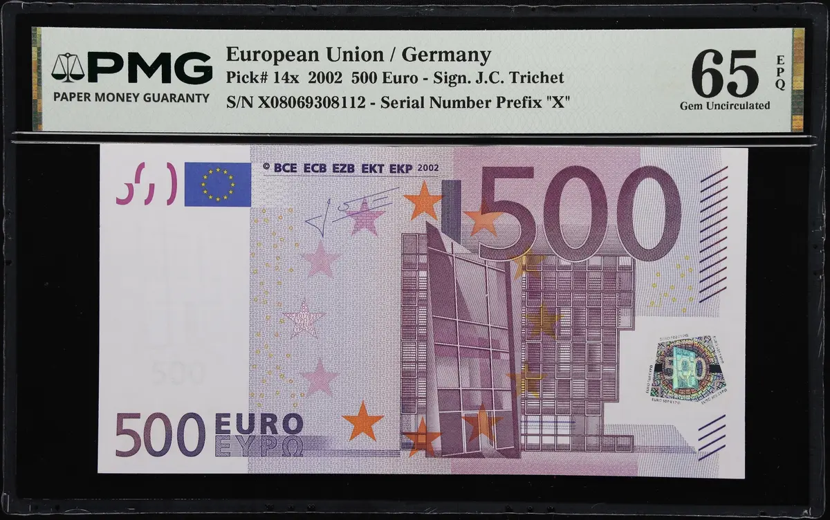 (◊) EUROPEAN UNION / GERMANY. European Central Bank. 500 Euro, 2002.