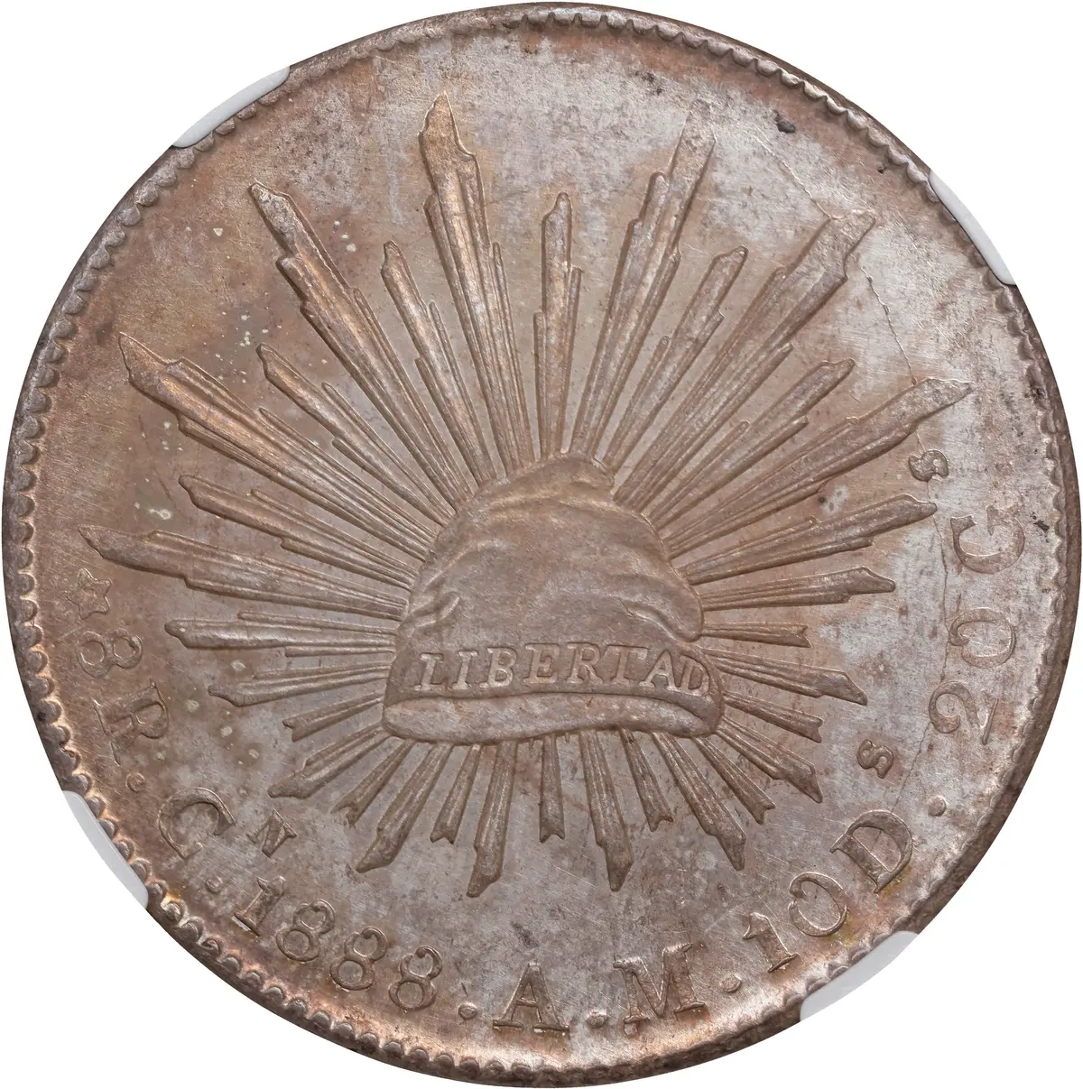 MEXICO. 8 Reales, 1888-Cn AM. Culiacan Mint. NGC Unc Details--Cleaned.