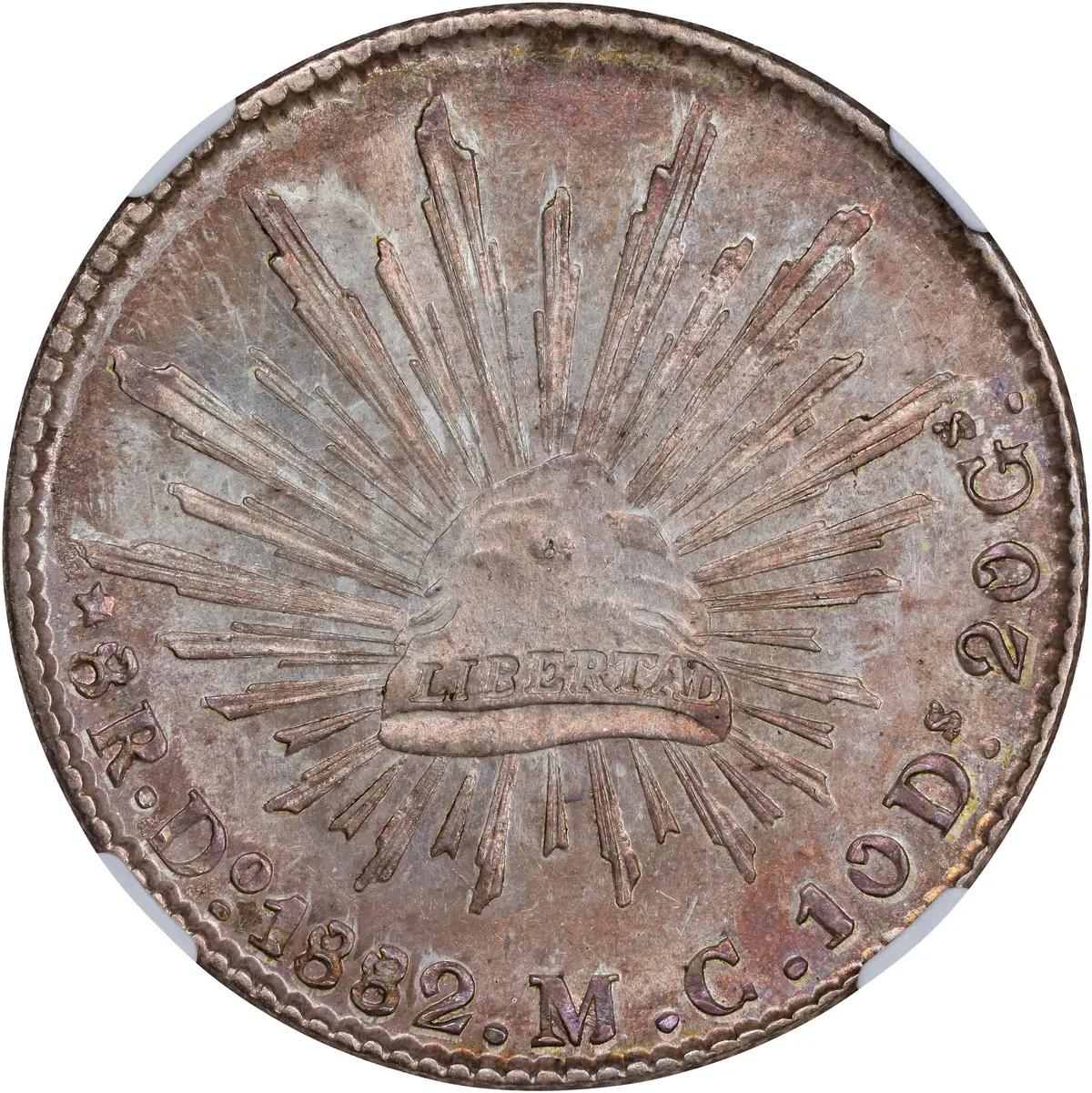 MEXICO. 8 Reales, 1882-Do MC. Durango Mint. NGC MS-62.