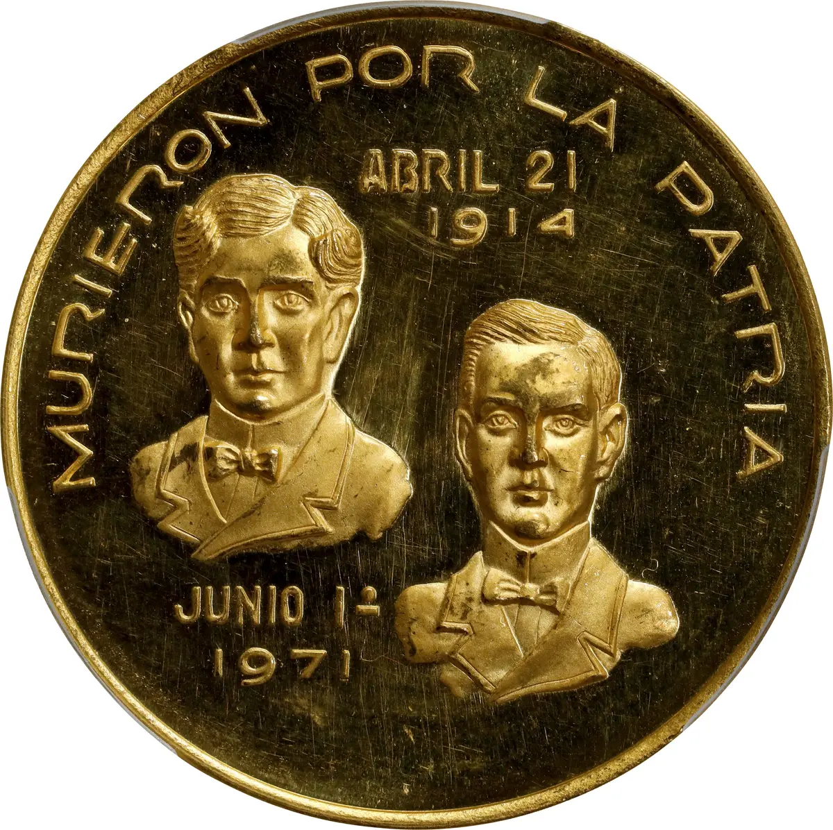 MEXICO. Naval Military School Gold Medal, 1971-Mo. Mexico City Mint.