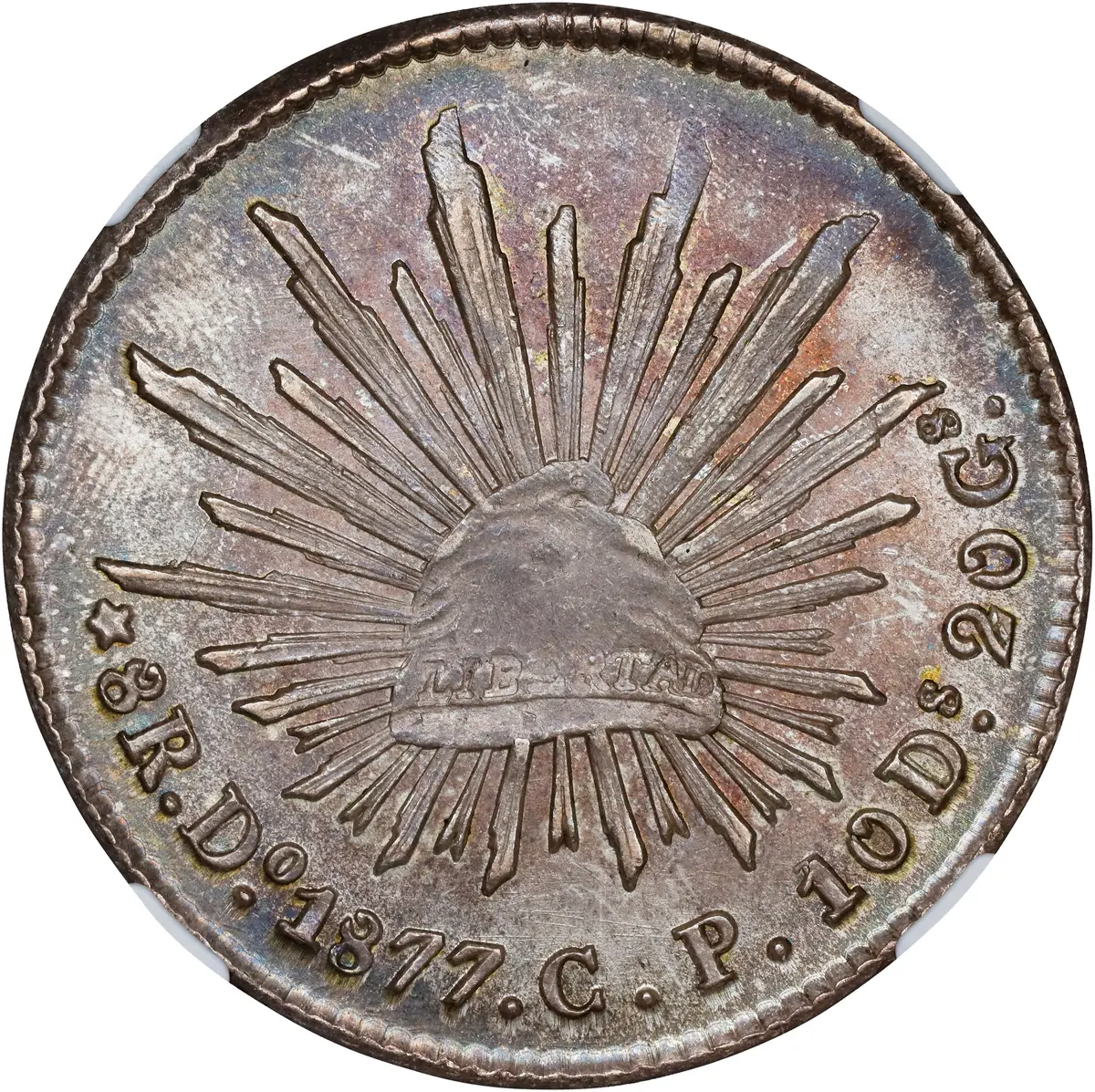 MEXICO. 8 Reales, 1877-Do CP. Durango Mint. NGC MS-64.
