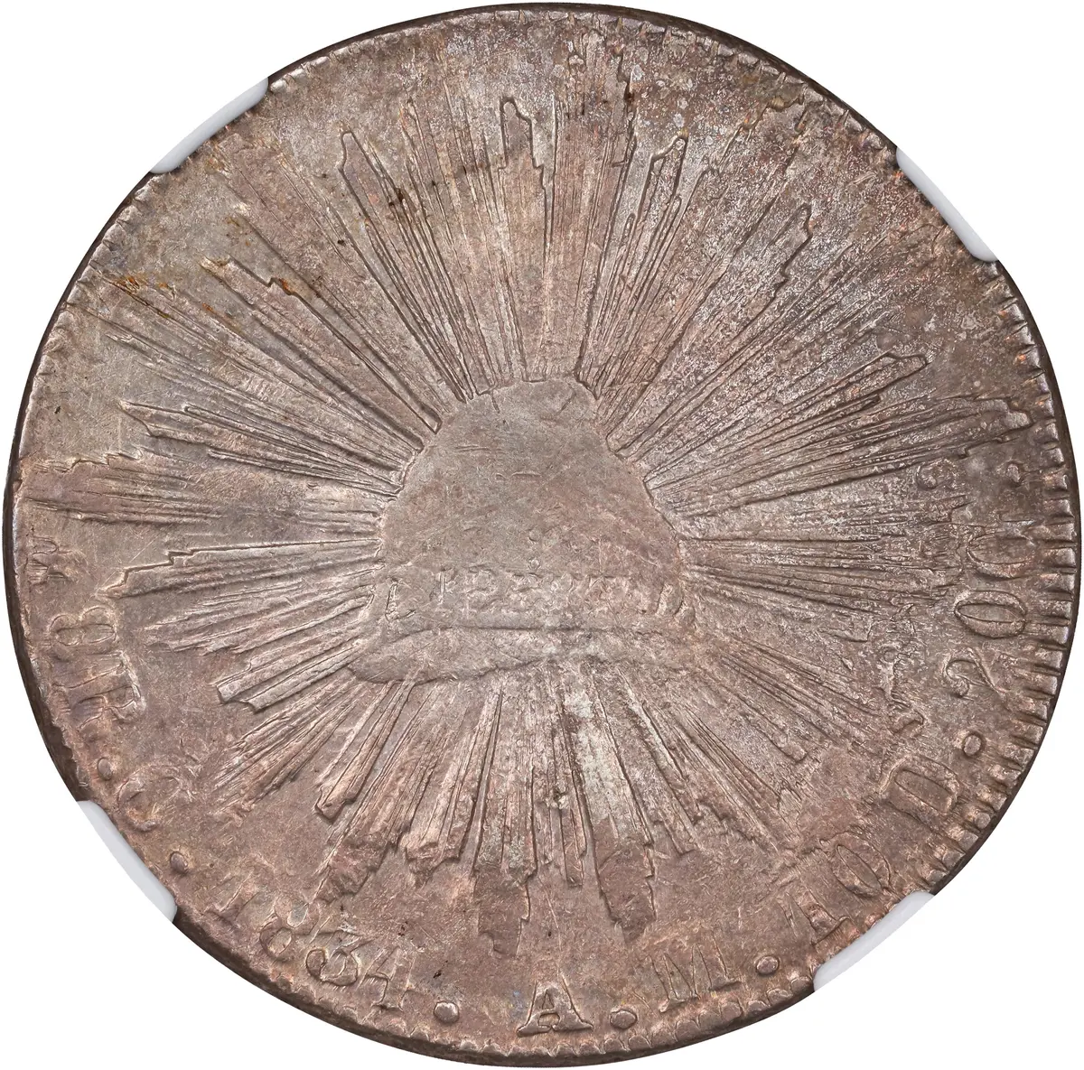MEXICO. 8 Reales, 1834-Ca AM. Chihuahua Mint. NGC AU-58.