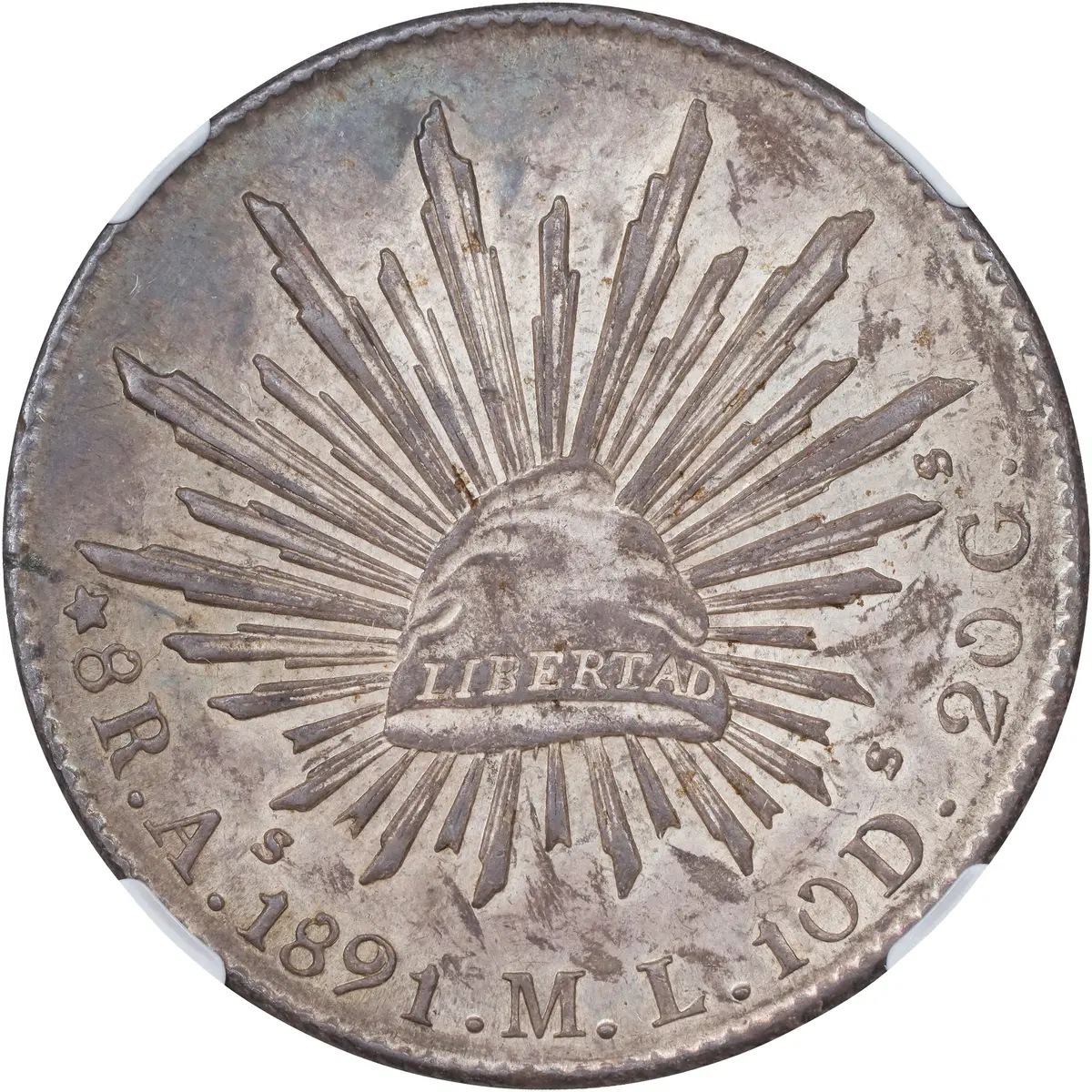 MEXICO. 8 Reales, 1891-As ML. Alamos Mint. NGC MS-61.