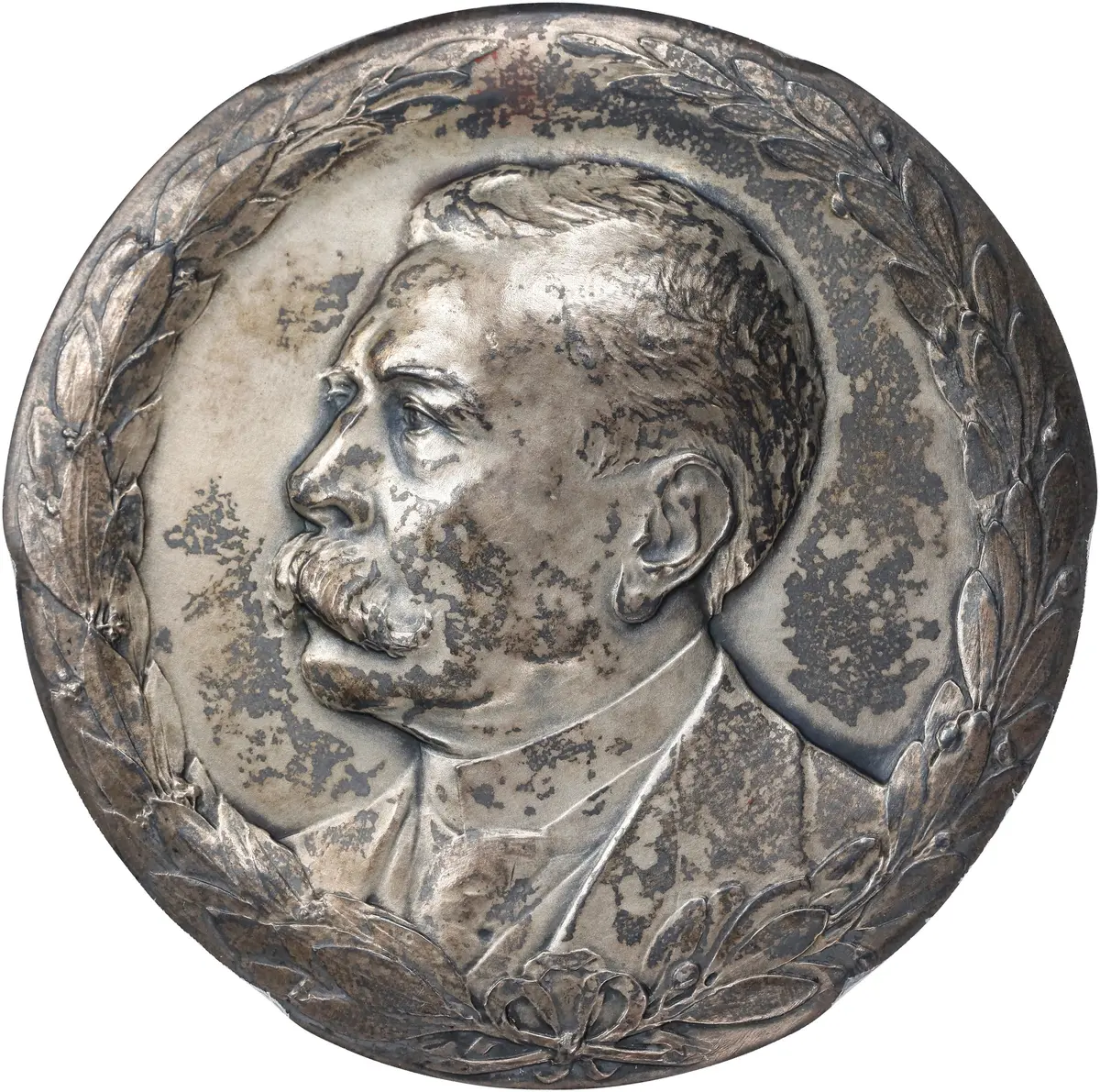 MEXICO. Porfirio Diaz/Hero of Peace Silver Medal, 1909. PCGS MS-62.
