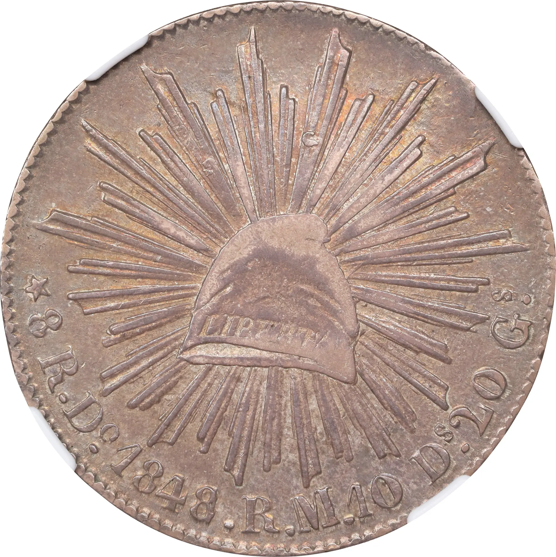 MEXICO. 8 Reales, 1848/1-Do RM. Durango Mint. NGC EF-45.