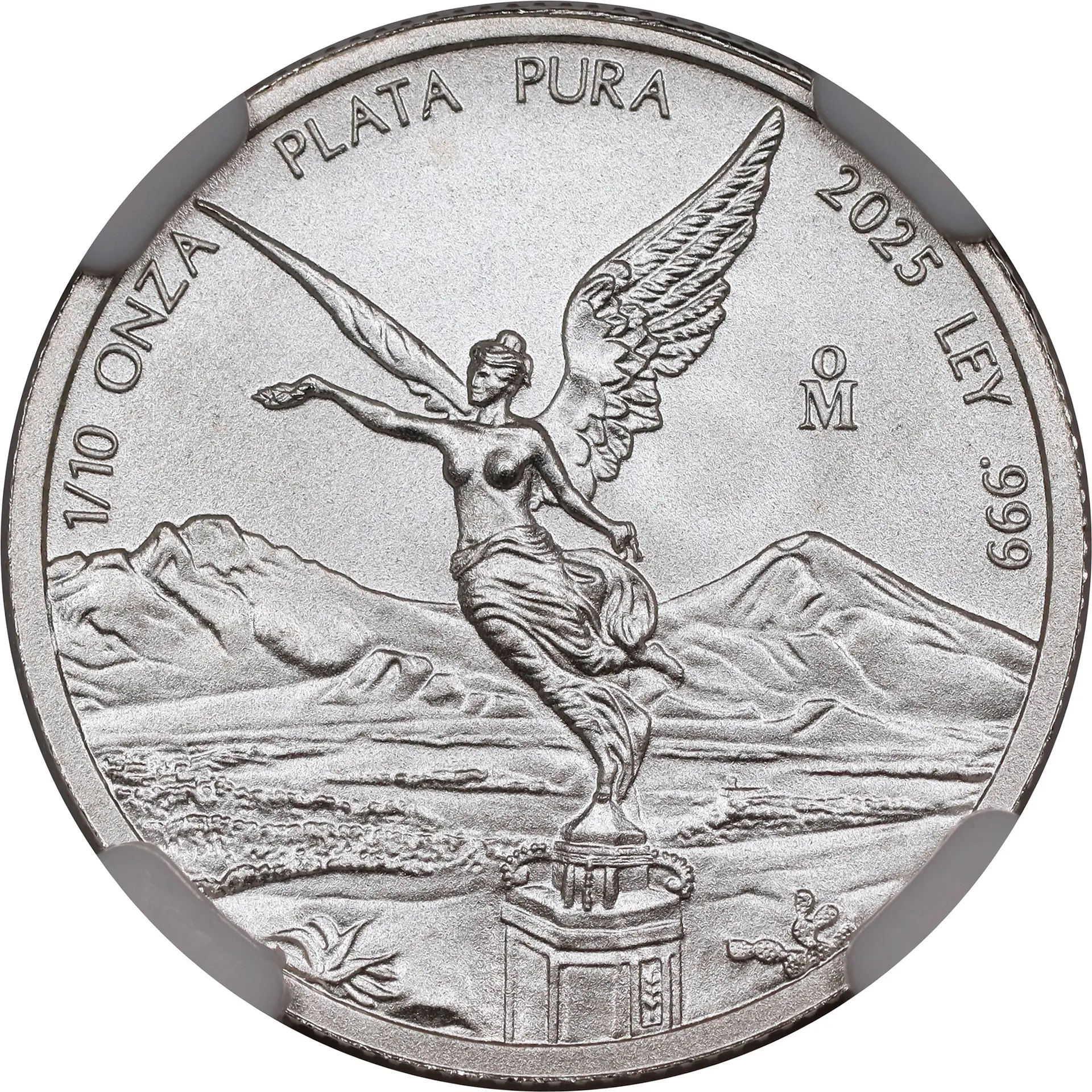 MEXICO. Silver 1/10 Onza, 2025-Mo. Mexican (San Luis Potosi) Mint. NGC MS-69.