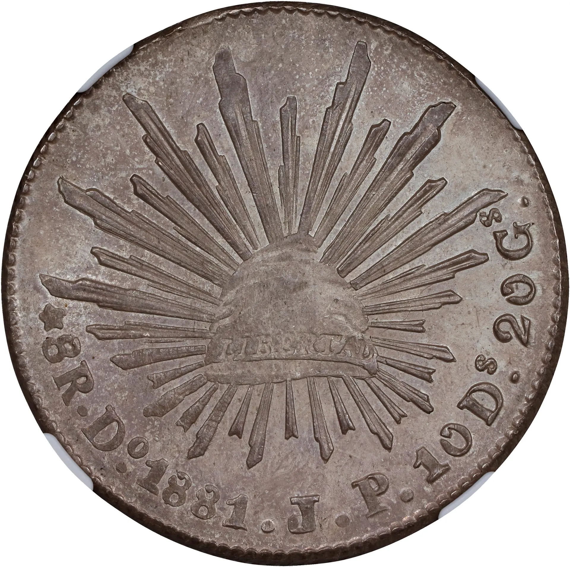 MEXICO. 8 Reales, 1881-Do JP. Durango Mint. NGC MS-62.