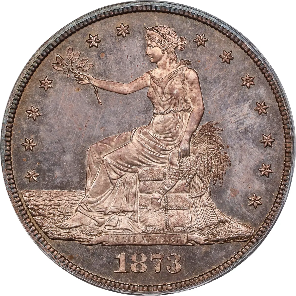 1873 Pattern Trade Dollar. Judd-1322, Pollock-1465. Rarity-4. Silver.