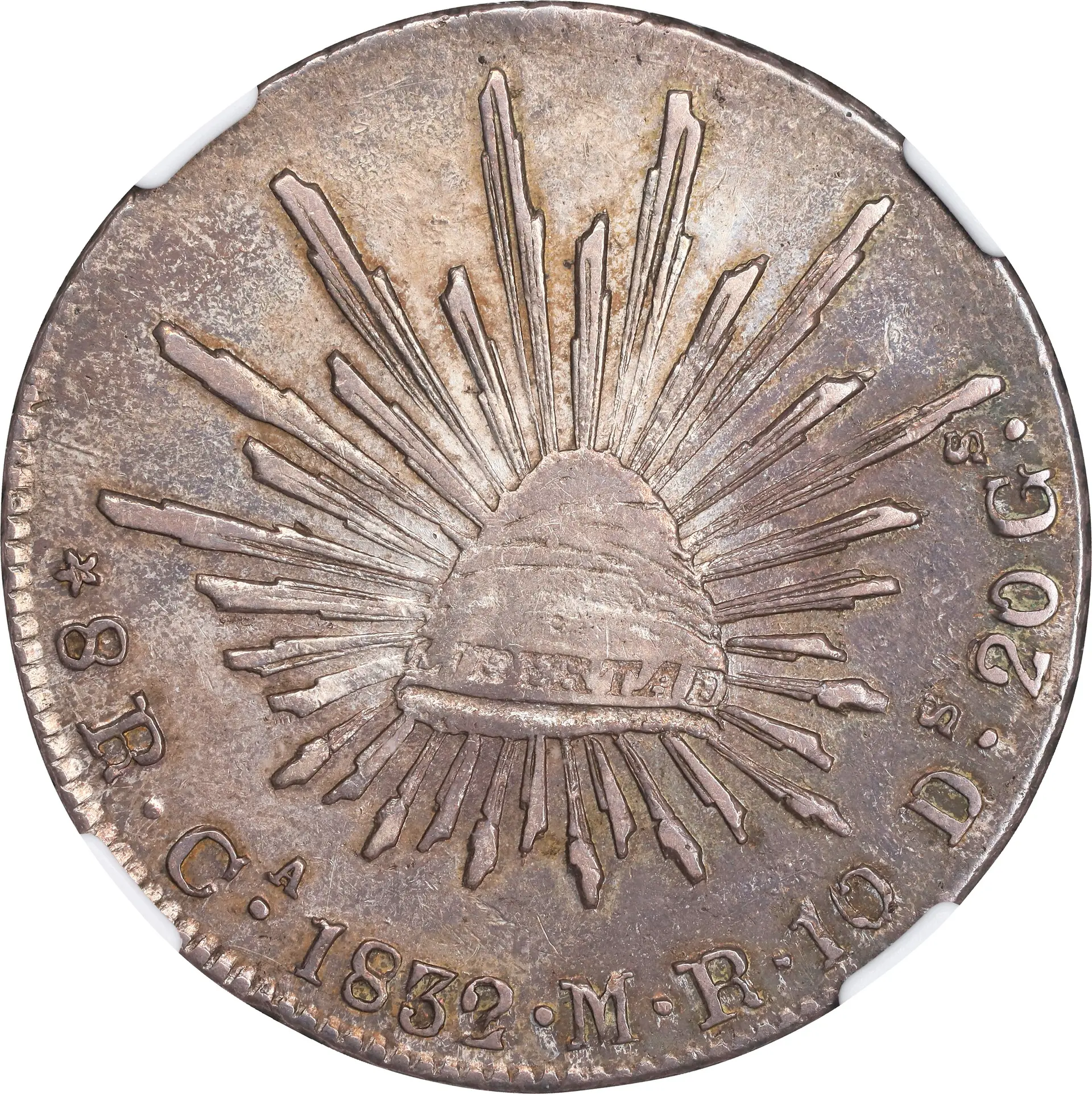 MEXICO. 8 Reales, 1832-Ca MR. Chihuahua Mint. NGC AU Details--Cleaned.