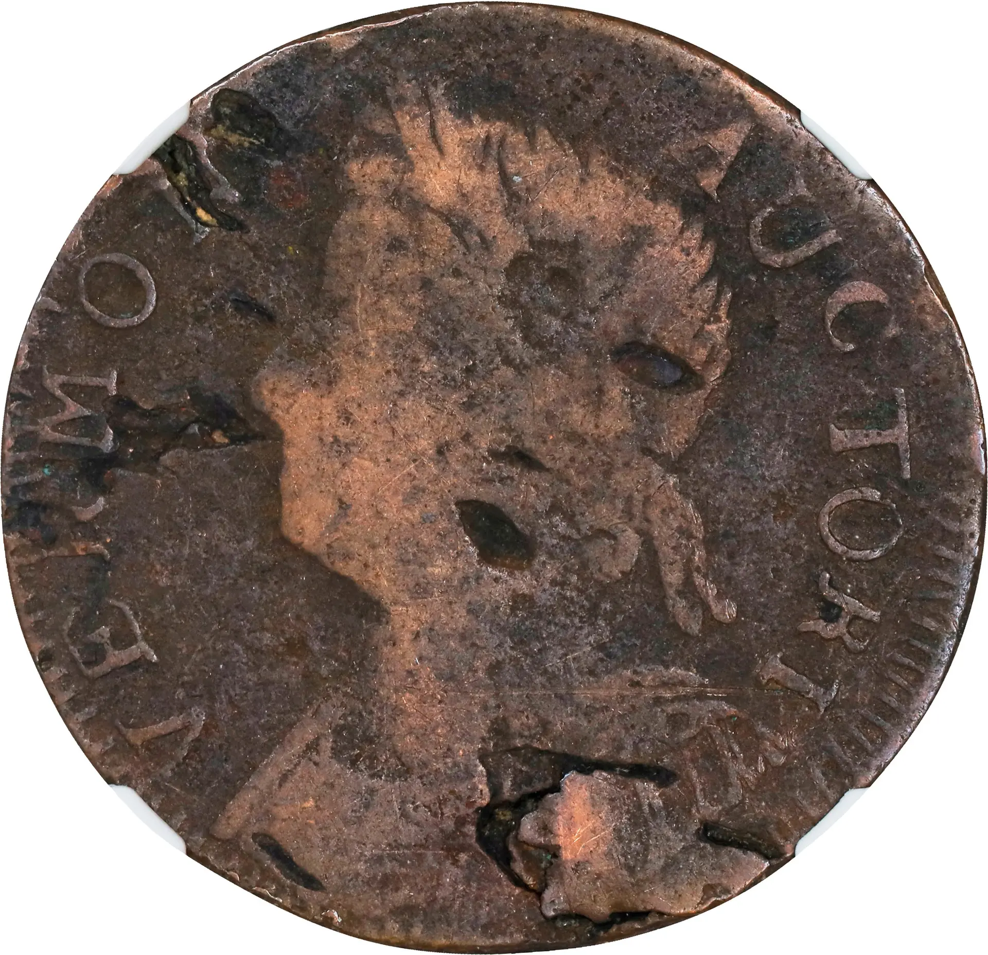 1787 Vermont Copper. RR-15, Bressett 9-I, W-2060. Rarity-6. Bust Left.