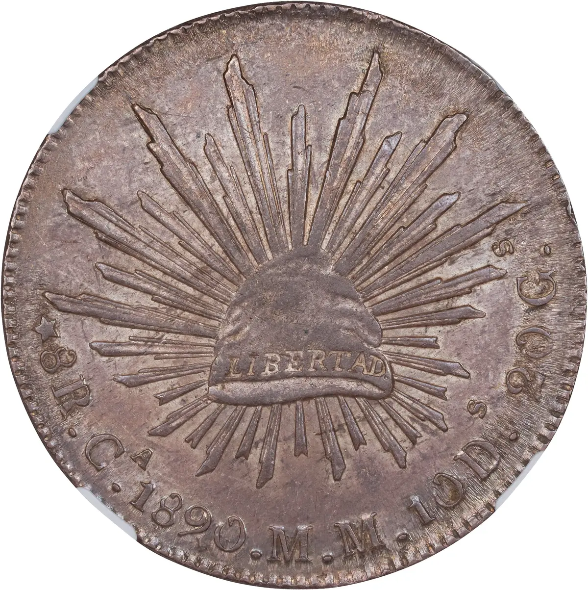 MEXICO. 8 Reales, 1890-Ca MM. Chihuahua Mint. NGC MS-62.