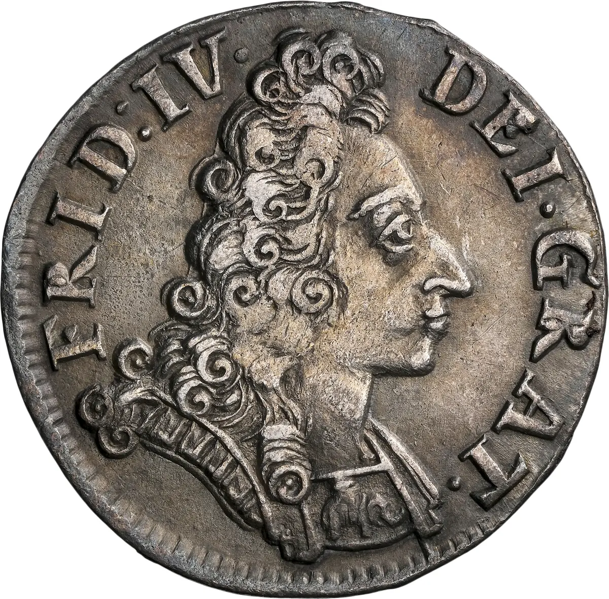 DENMARK. 8 Skilling, 1703. Glückstadt Mint. Frederik IV. NGC AU-58.