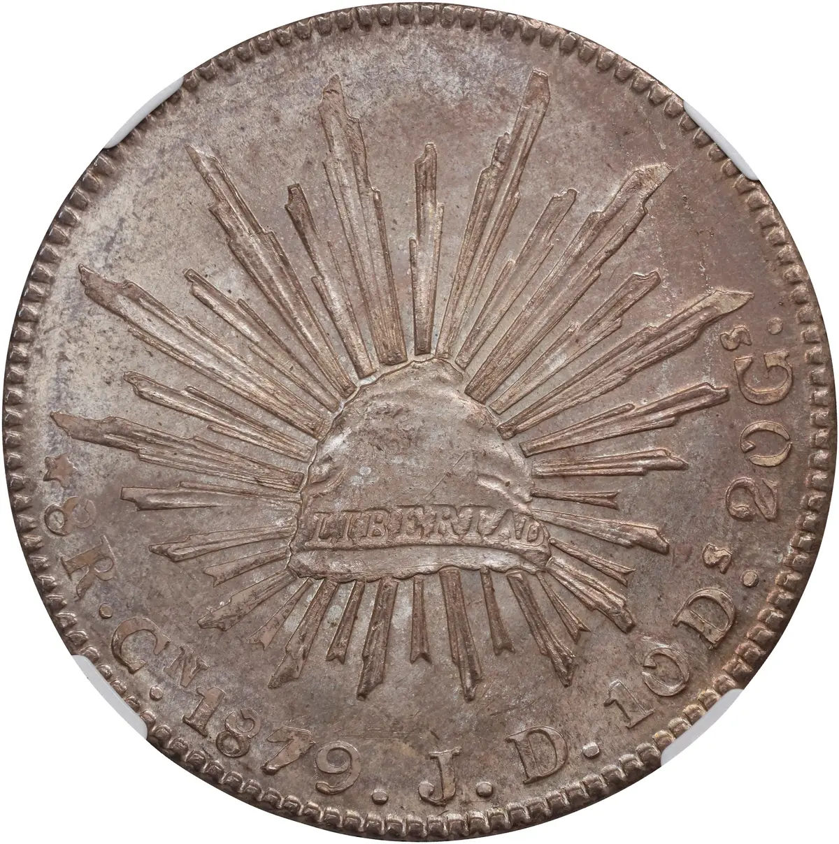 MEXICO. 8 Reales, 1879-Cn JD. Culiacan Mint. NGC MS-63.