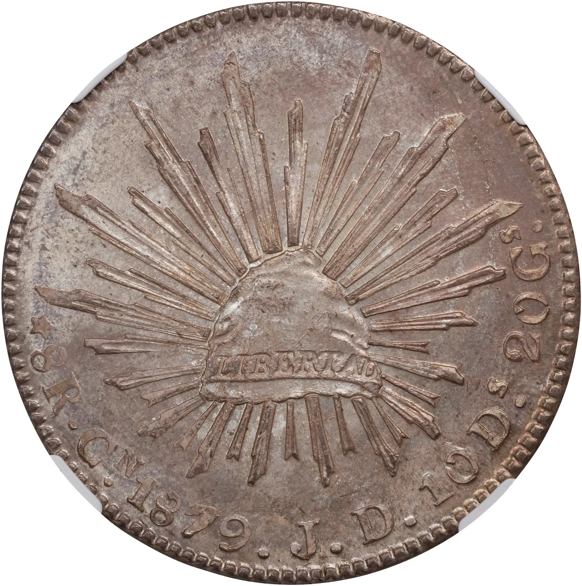 MEXICO. 8 Reales, 1879-Cn JD. Culiacan Mint. NGC MS-63.