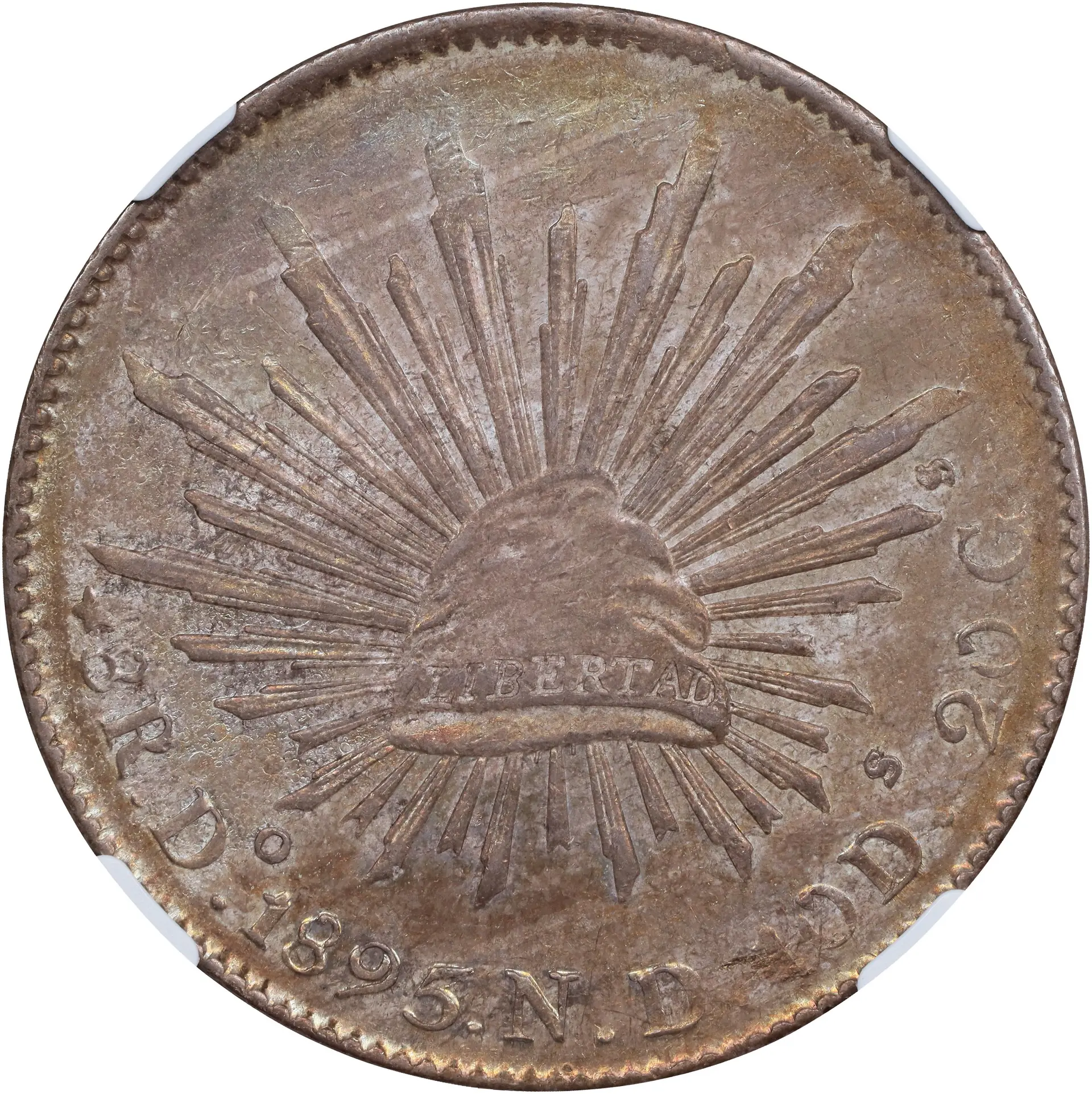 MEXICO. 8 Reales, 1895-Do ND. Durango Mint. NGC MS-61.
