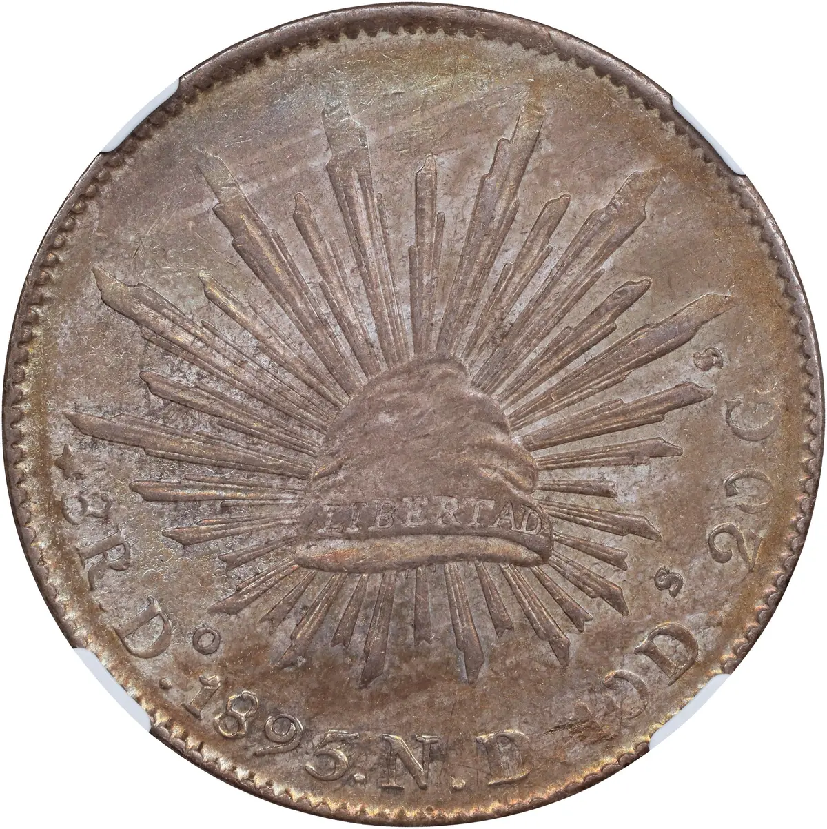 MEXICO. 8 Reales, 1895-Do ND. Durango Mint. NGC MS-61.