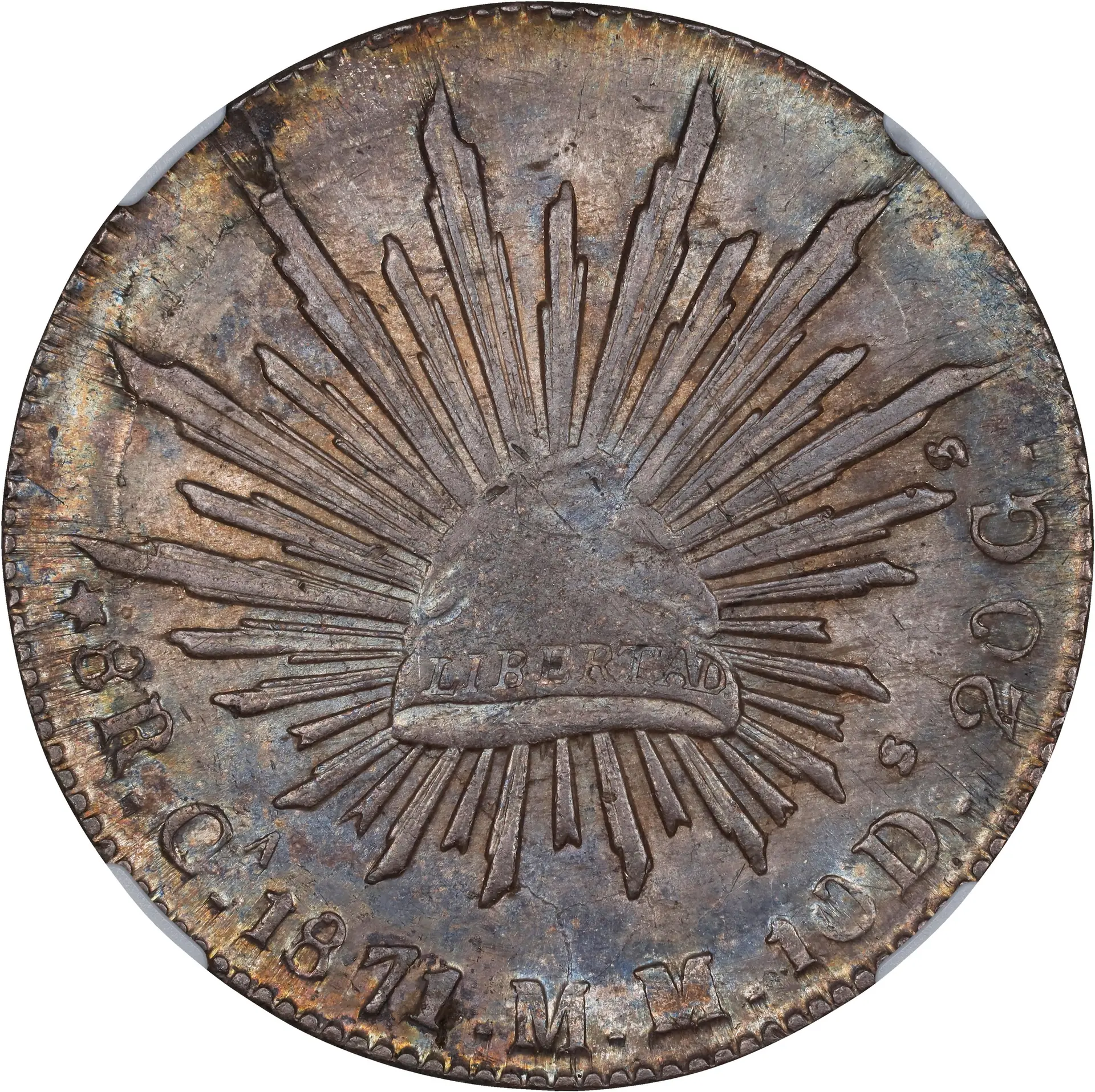 MEXICO. 8 Reales, 1871-Ca MM. Chihuahua Mint. NGC MS-62.