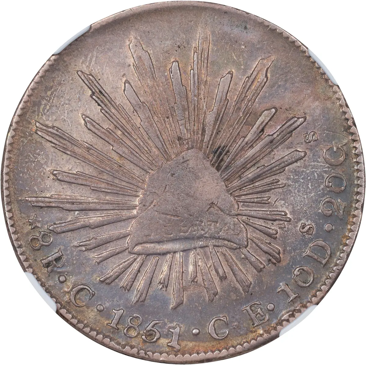 MEXICO. 8 Reales, 1851-C CE. Culiacan Mint. NGC EF Details--Cleaned.