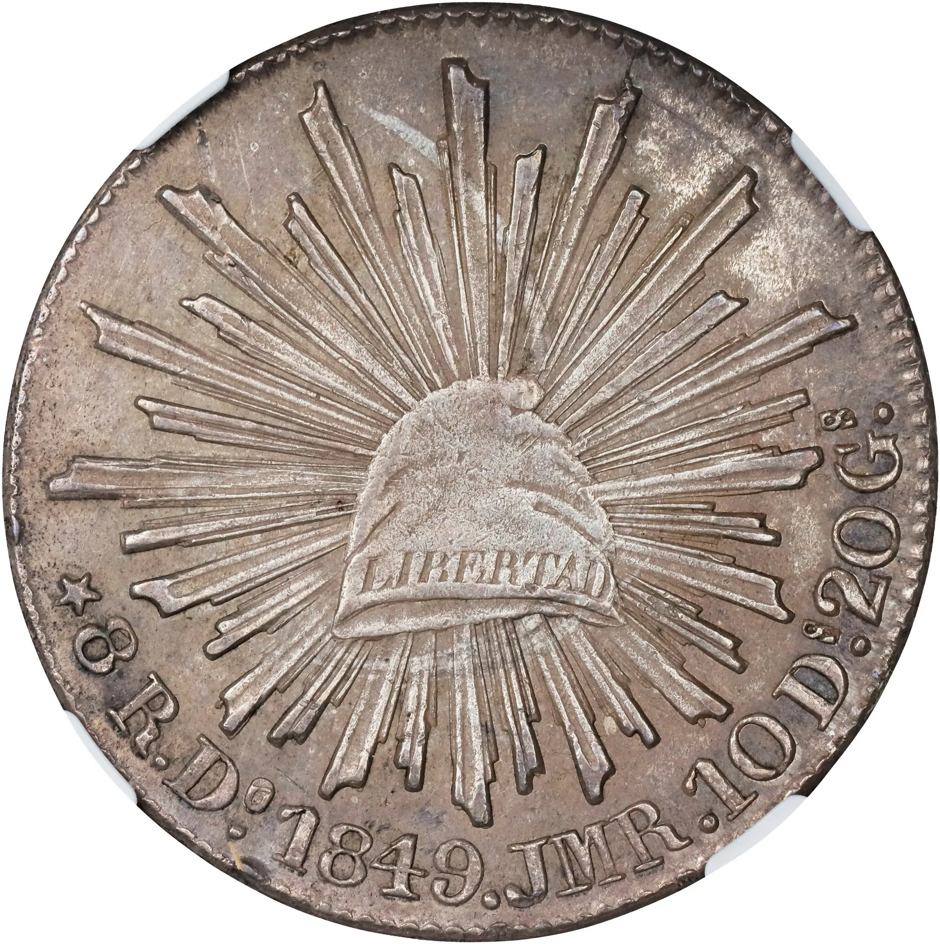 MEXICO. 8 Reales, 1849-Do JMR. Durango Mint. NGC AU Details--Obverse Damage.