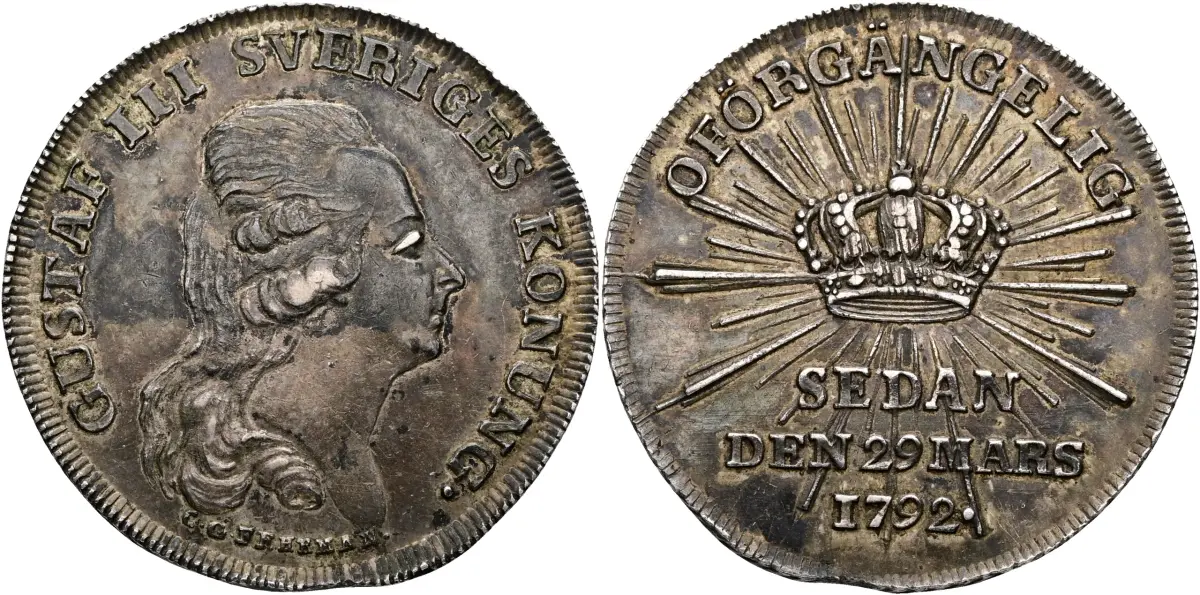 GUSTAV III (1771-1792). Kastmynt