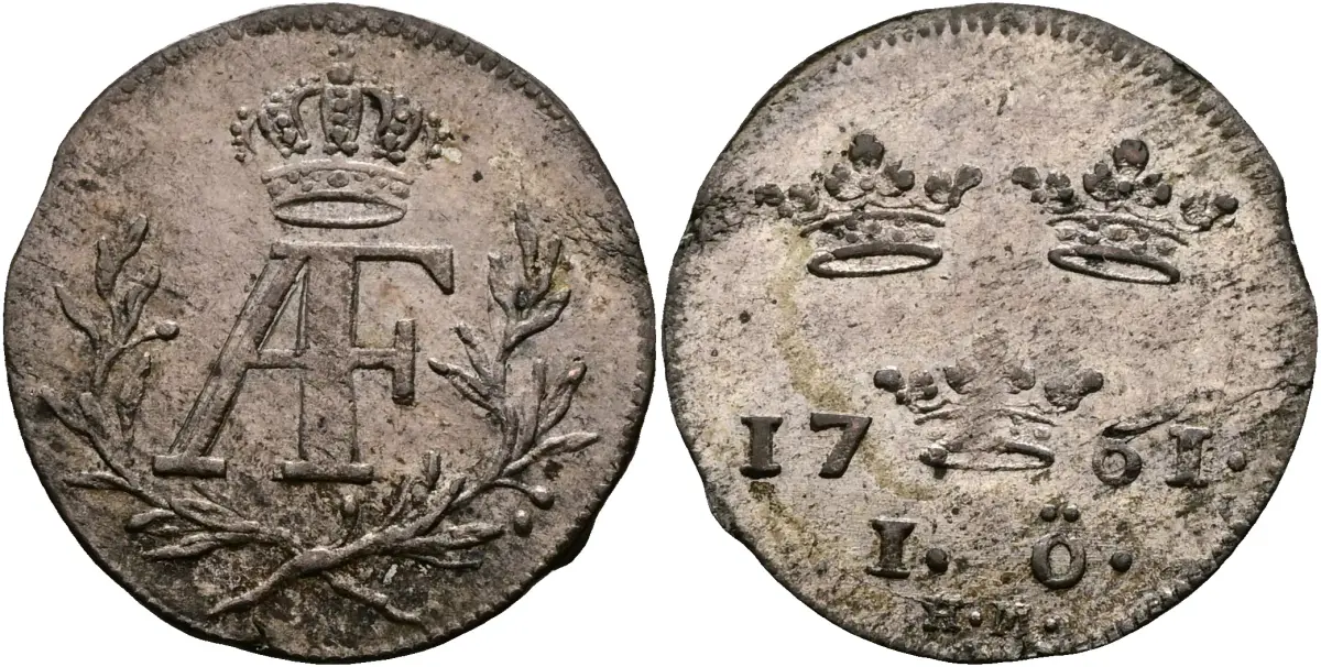 ADOLF FREDRIK (1751-1771). Öre 1761