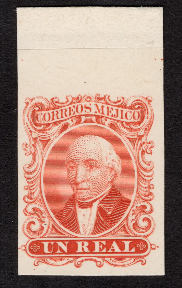 1856-1883 Classic Period 1863, Benito Juárez Issue, 1r. red, 2r. indigo