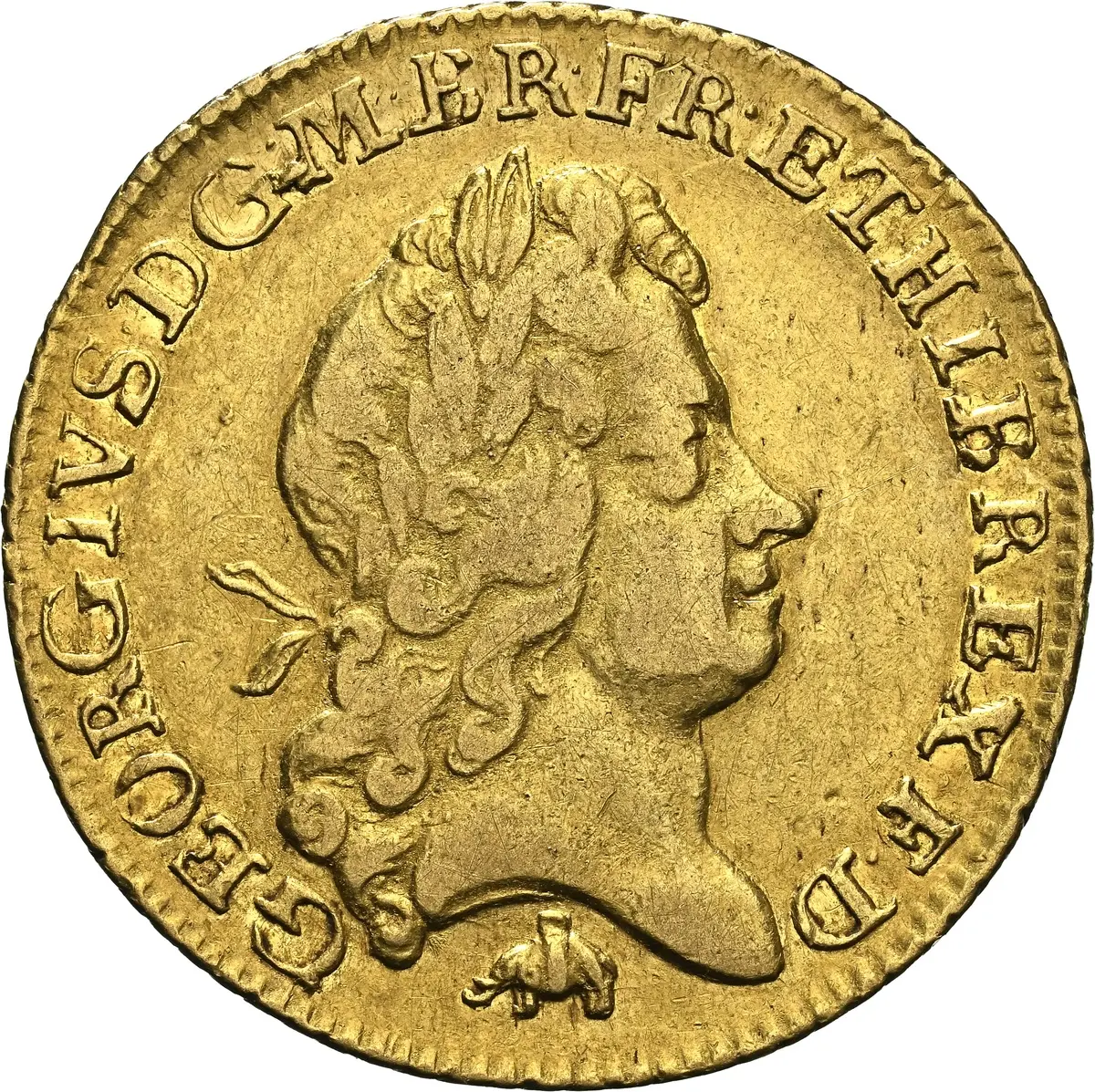 NGC XF40 | George I (1714-1727), Royal African Company, 'Elephant